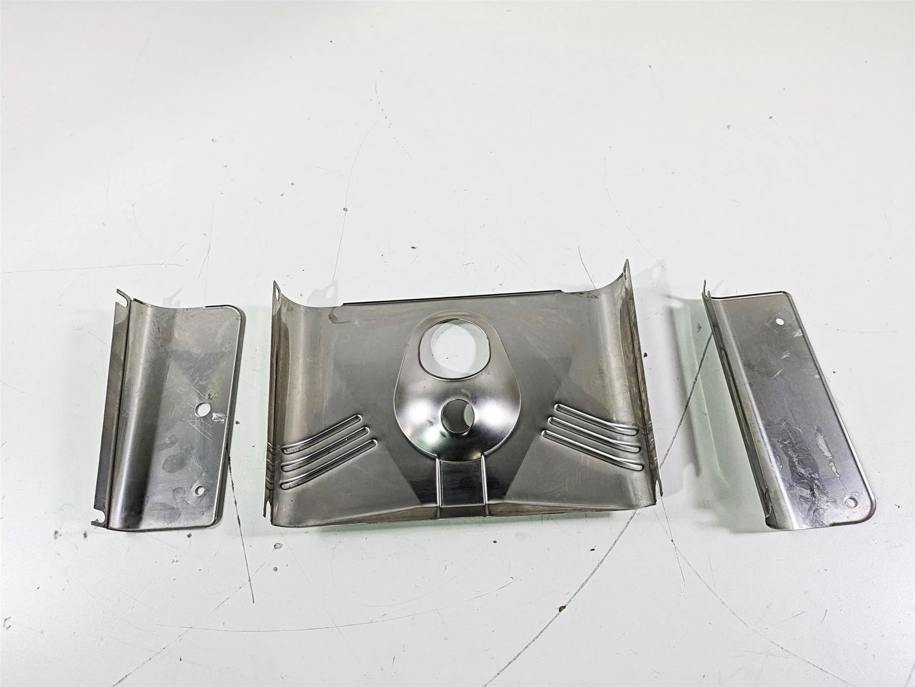 2004 Harley Softail FLSTF Fat Boy Headlight Fork Tube Cover Set 67808-86 - Image 5