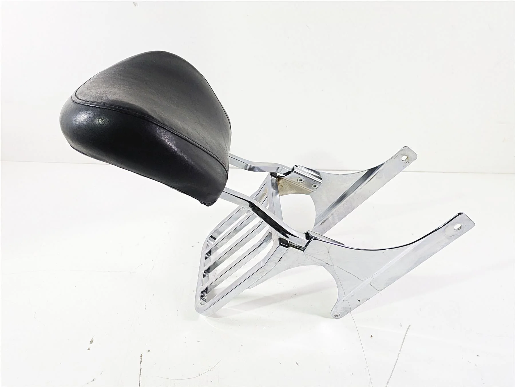 2004 Harley Softail FLSTF Fat Boy Passenger Sissybar Backrest 6 Pack Rack - Image 4