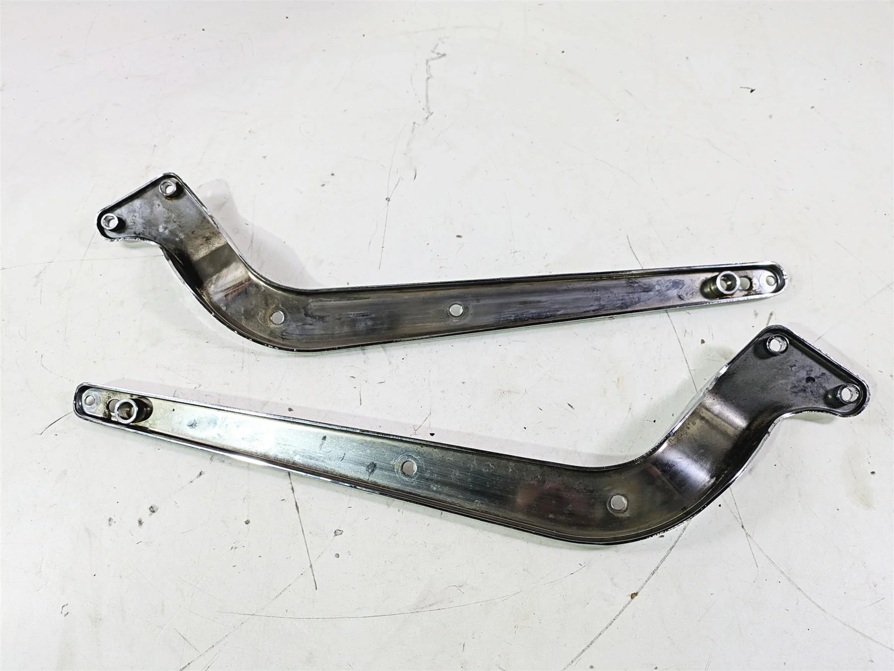 2004 Harley Softail FLSTF Fat Boy Rear Chrome Braces Support Struts 59964-03 - Image 10