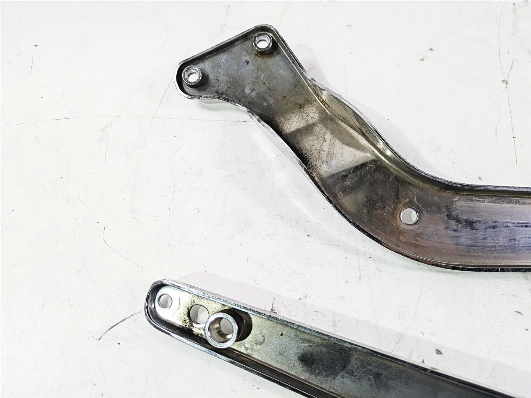 2004 Harley Softail FLSTF Fat Boy Rear Chrome Braces Support Struts 59964-03 - Image 11