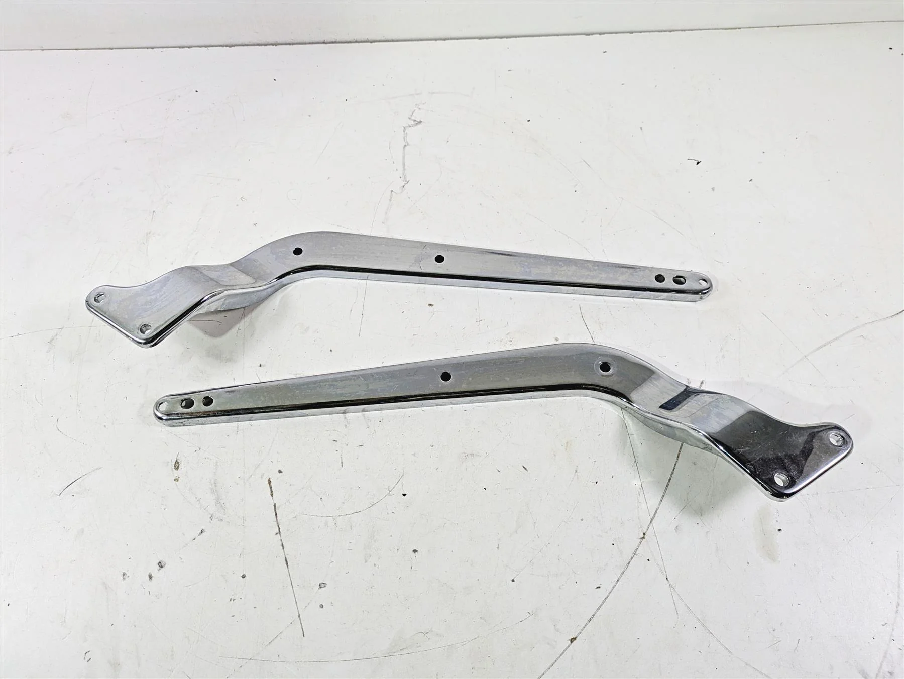 2004 Harley Softail FLSTF Fat Boy Rear Chrome Braces Support Struts 59964-03 - Image 3