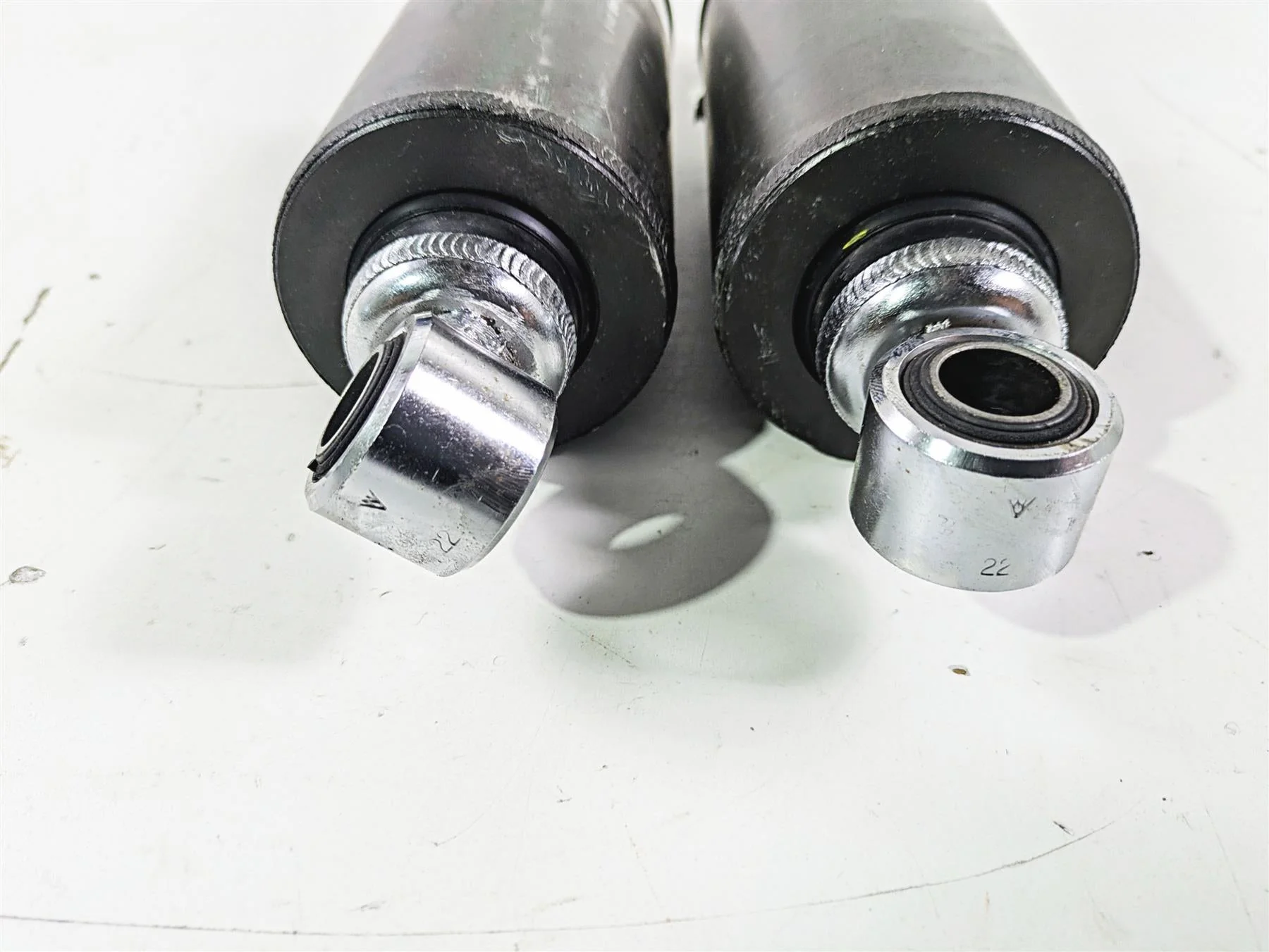 2004 Harley Softail FLSTF Fat Boy Showa Rear Suspension Shock Set 54508-00A - Image 9