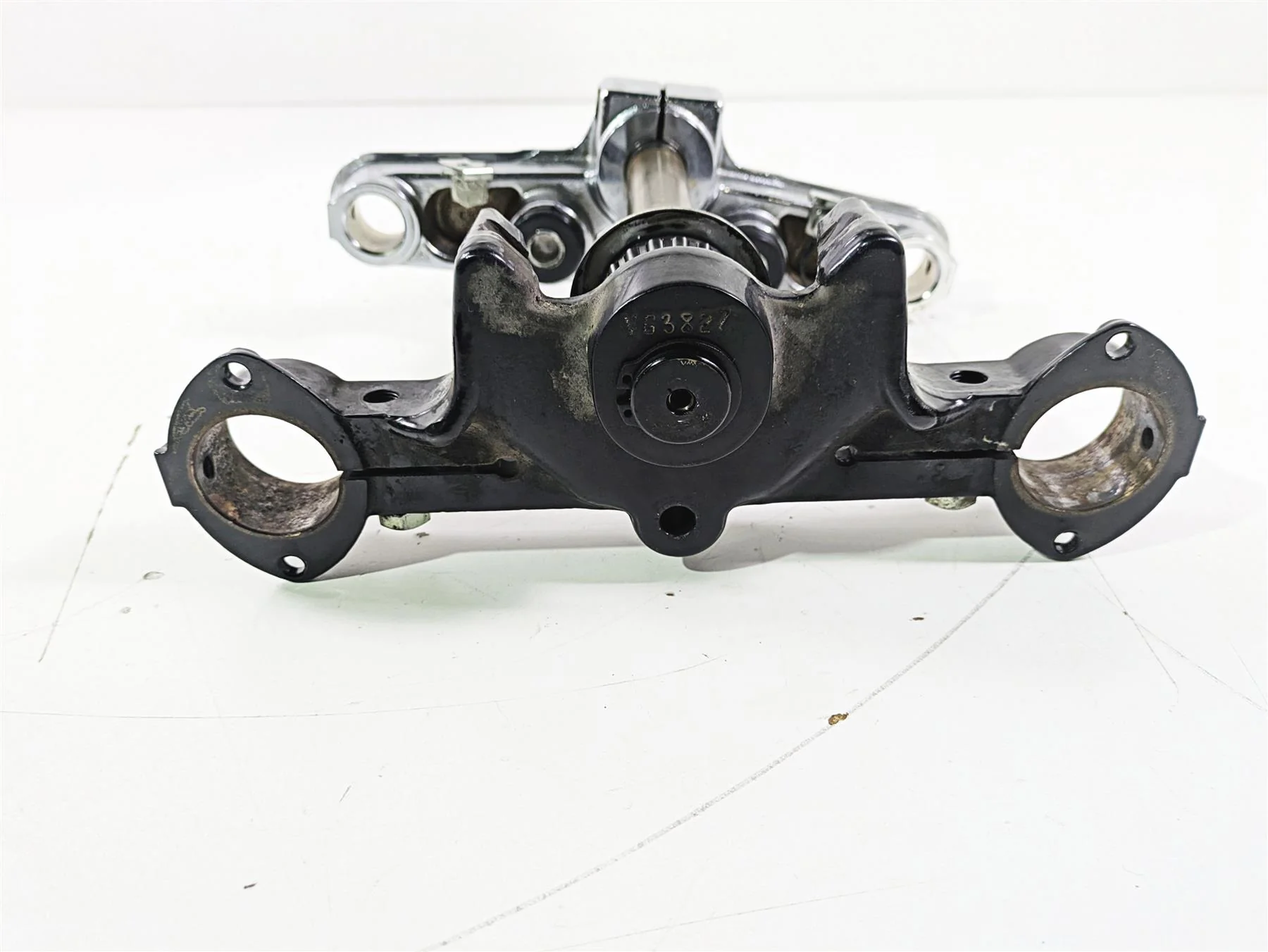 2004 Harley Softail FLSTF Fat Boy Upper & Lower Triple Tree 45456-86B 45605-00A - Image 11