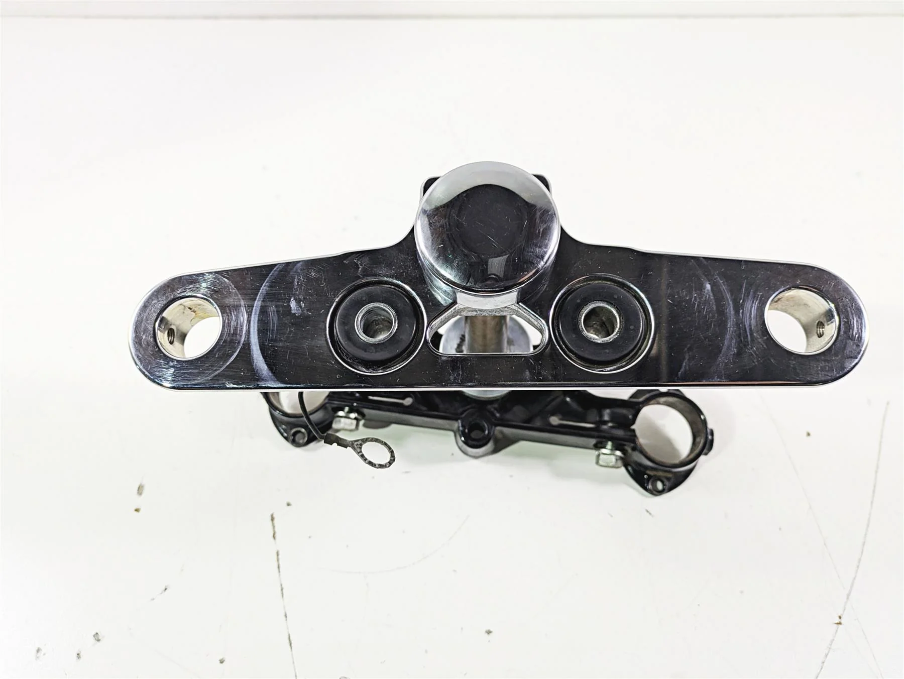 2004 Harley Softail FLSTF Fat Boy Upper & Lower Triple Tree 45456-86B 45605-00A - Image 5