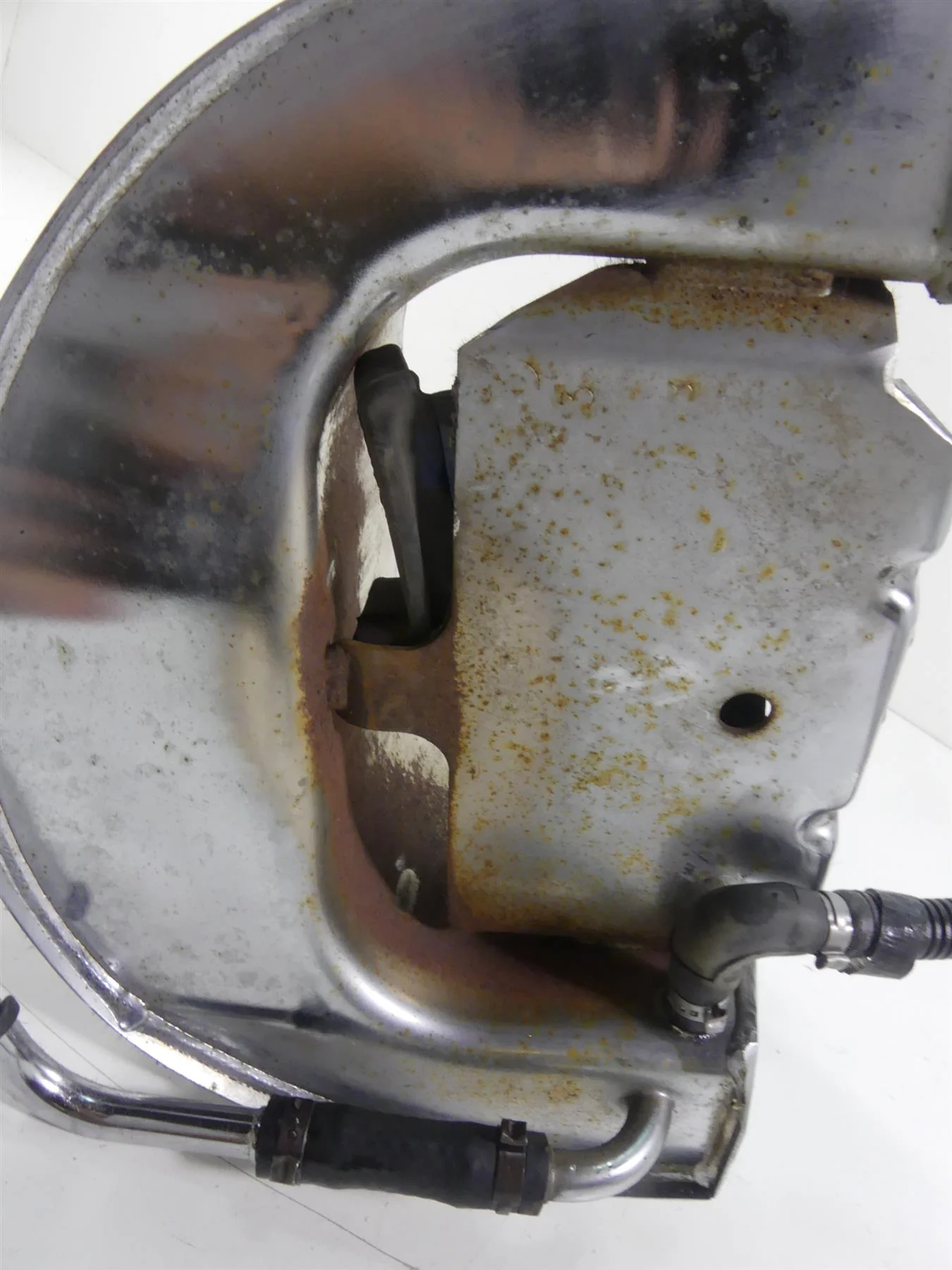 2004 Harley Softail FLSTFI Fat Boy Chrome Oil Tank Reservoir + Hoses 62498-00A - Image 7