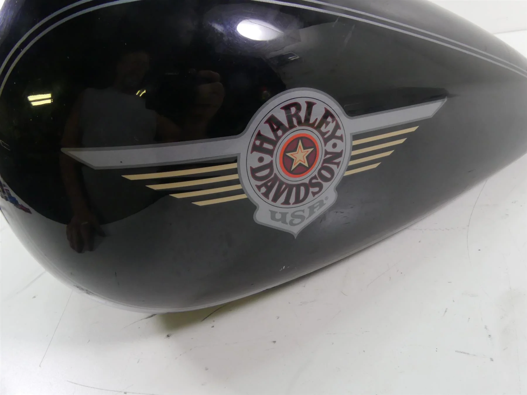 2004 Harley Softail FLSTFI Fat Boy Fuel Gas Petrol Tank Reservoir -Dent 61625-01 - Image 11