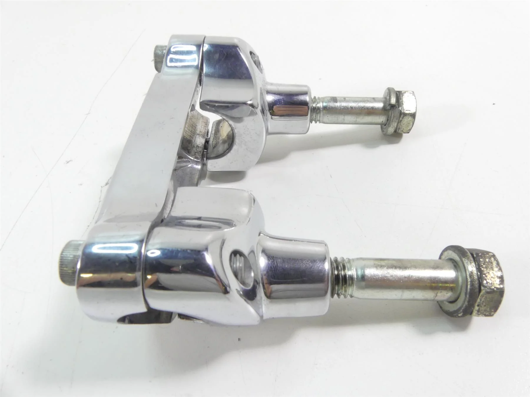 2004 Harley Softail FLSTFI Fat Boy Handlebar Handle Bar Riser Set 56567-86B - Image 6