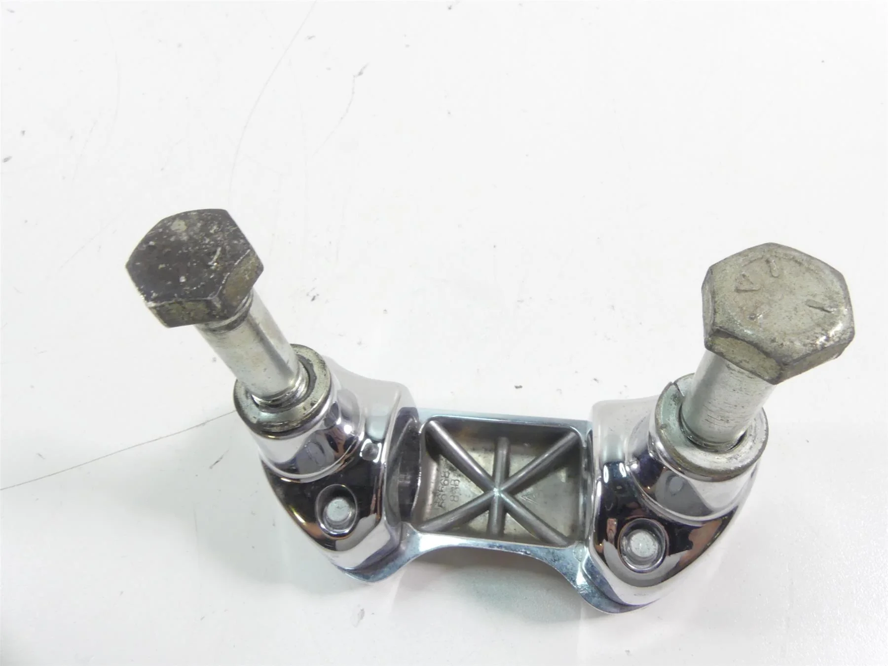 2004 Harley Softail FLSTFI Fat Boy Handlebar Handle Bar Riser Set 56567-86B - Image 8