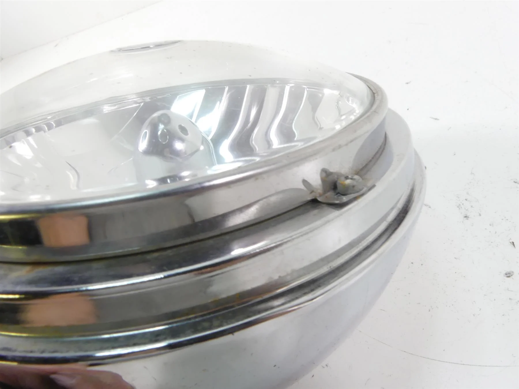 2004 Harley Softail FLSTFI Fat Boy Headlight Head Light Lamp 7" - Read 67903-00 - Image 9