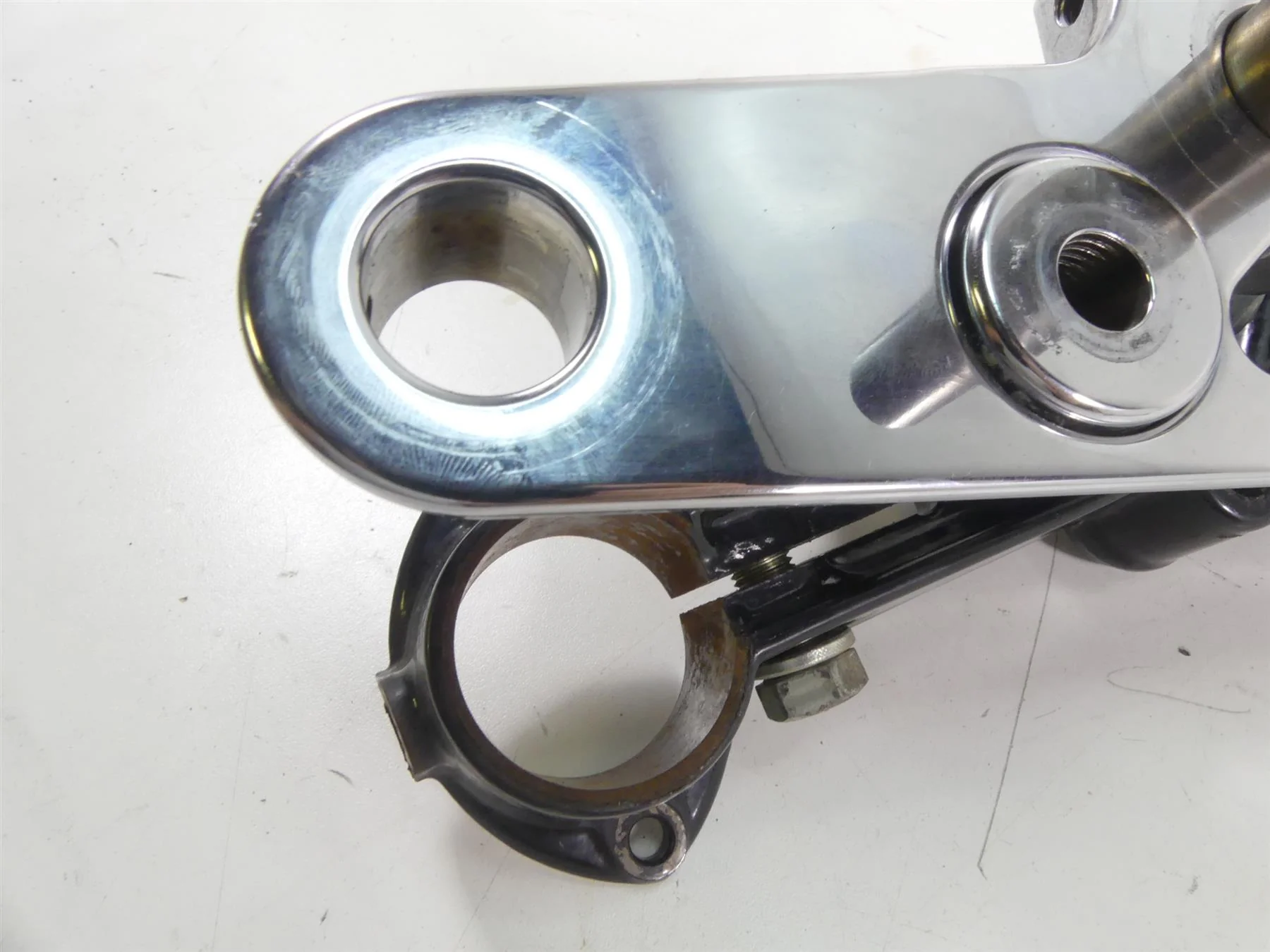 2004 Harley Softail FLSTFI Fat Boy Upper & Lower Triple Tree Set 41mm 45456-86B - Image 9