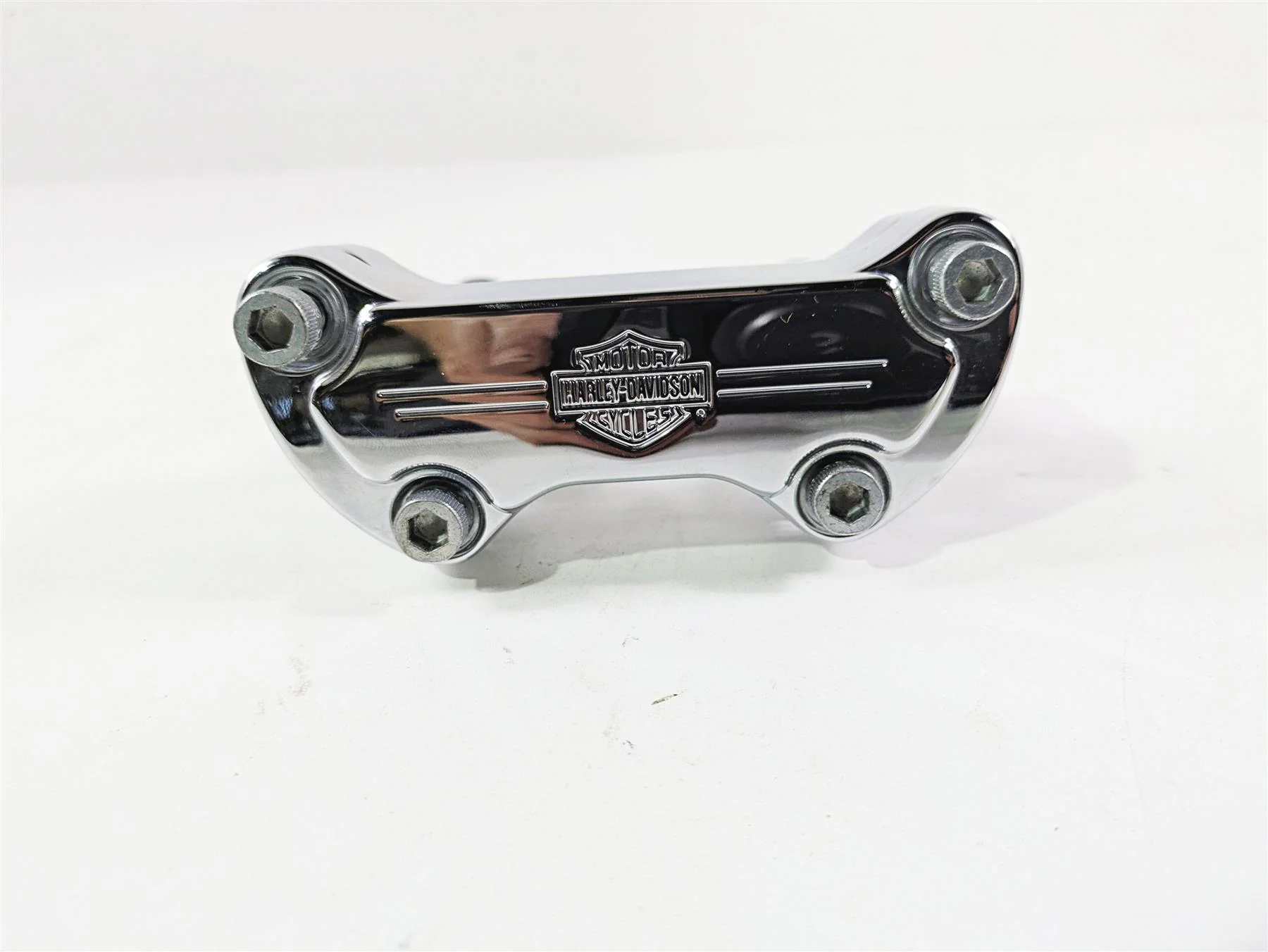 2004 Harley Softail FXSTDI Deuce Chrome Short Handlebar Riser Holder Set - Image 6