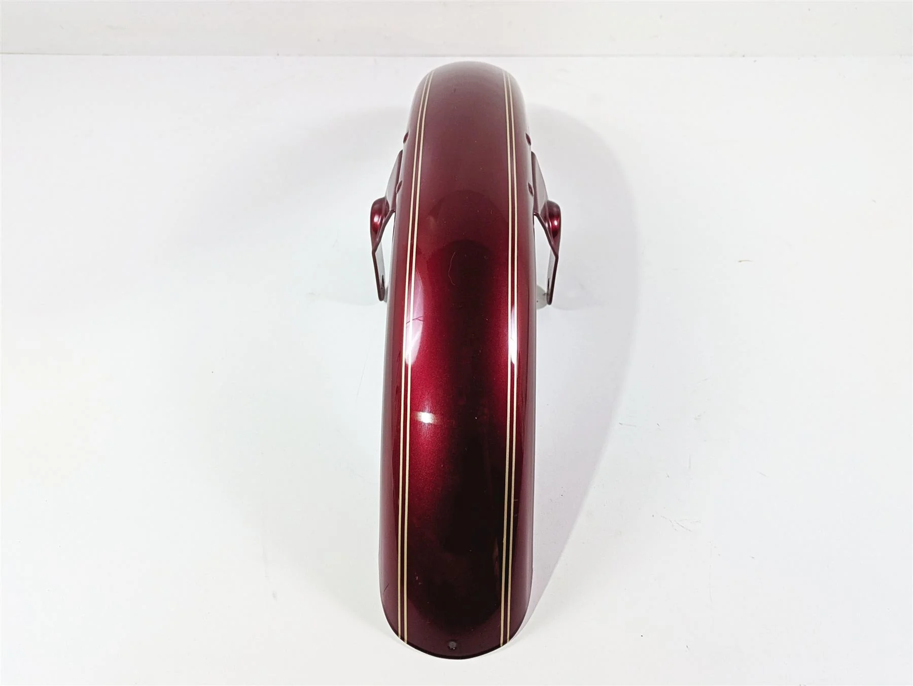 2004 Harley Softail FXSTDI Deuce Front Fender Lava Red Sunglo & Stripe 59876-00 - Image 3