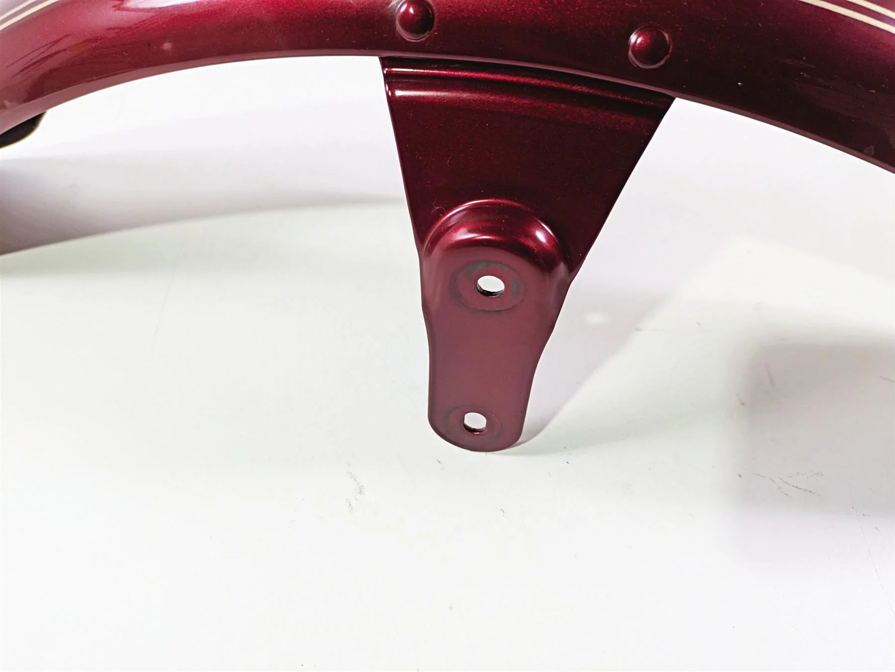 2004 Harley Softail FXSTDI Deuce Front Fender Lava Red Sunglo & Stripe 59876-00 - Image 8