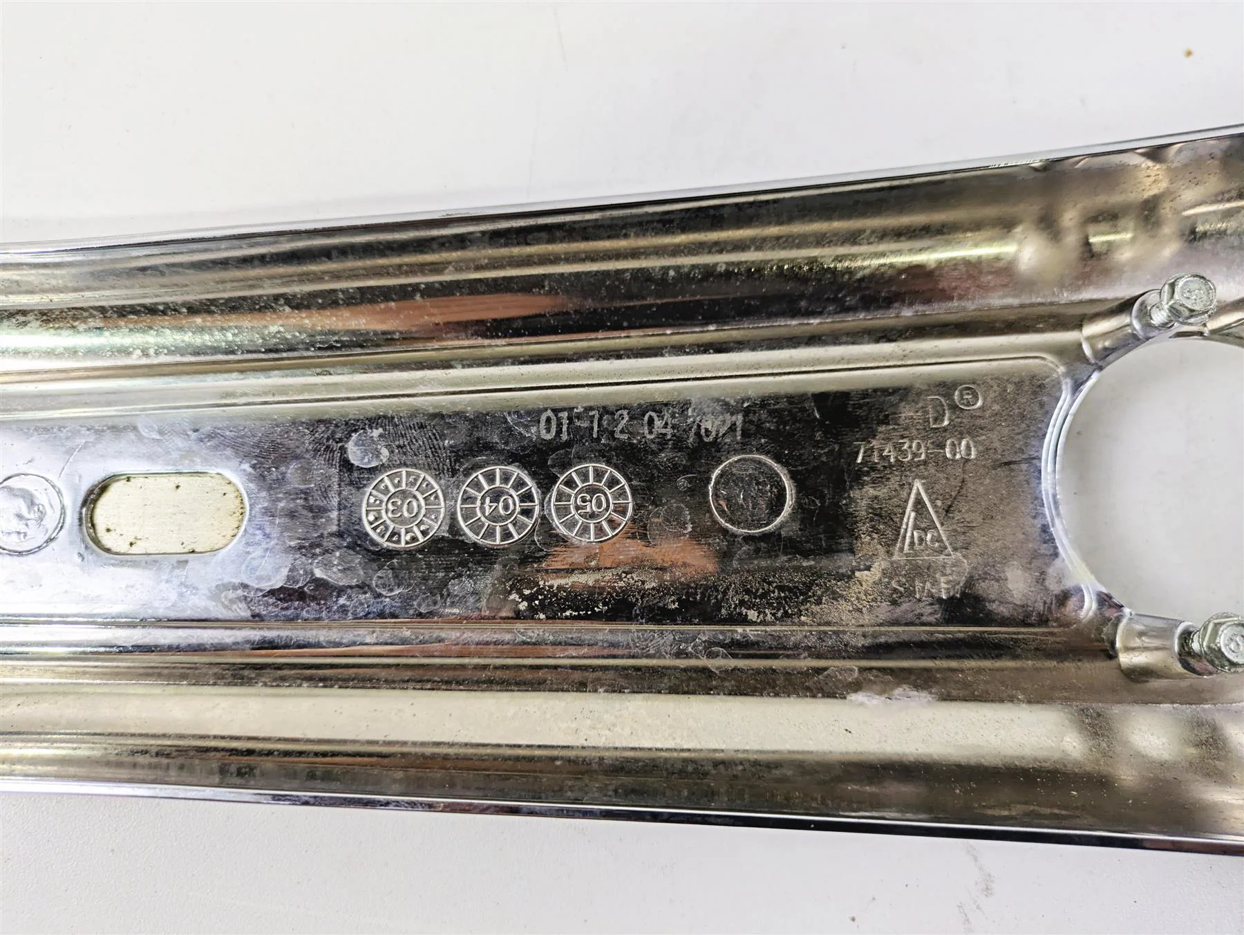 2004 Harley Softail FXSTDI Deuce Tank Chrome Dash Console Cover 71439-00 - Image 9