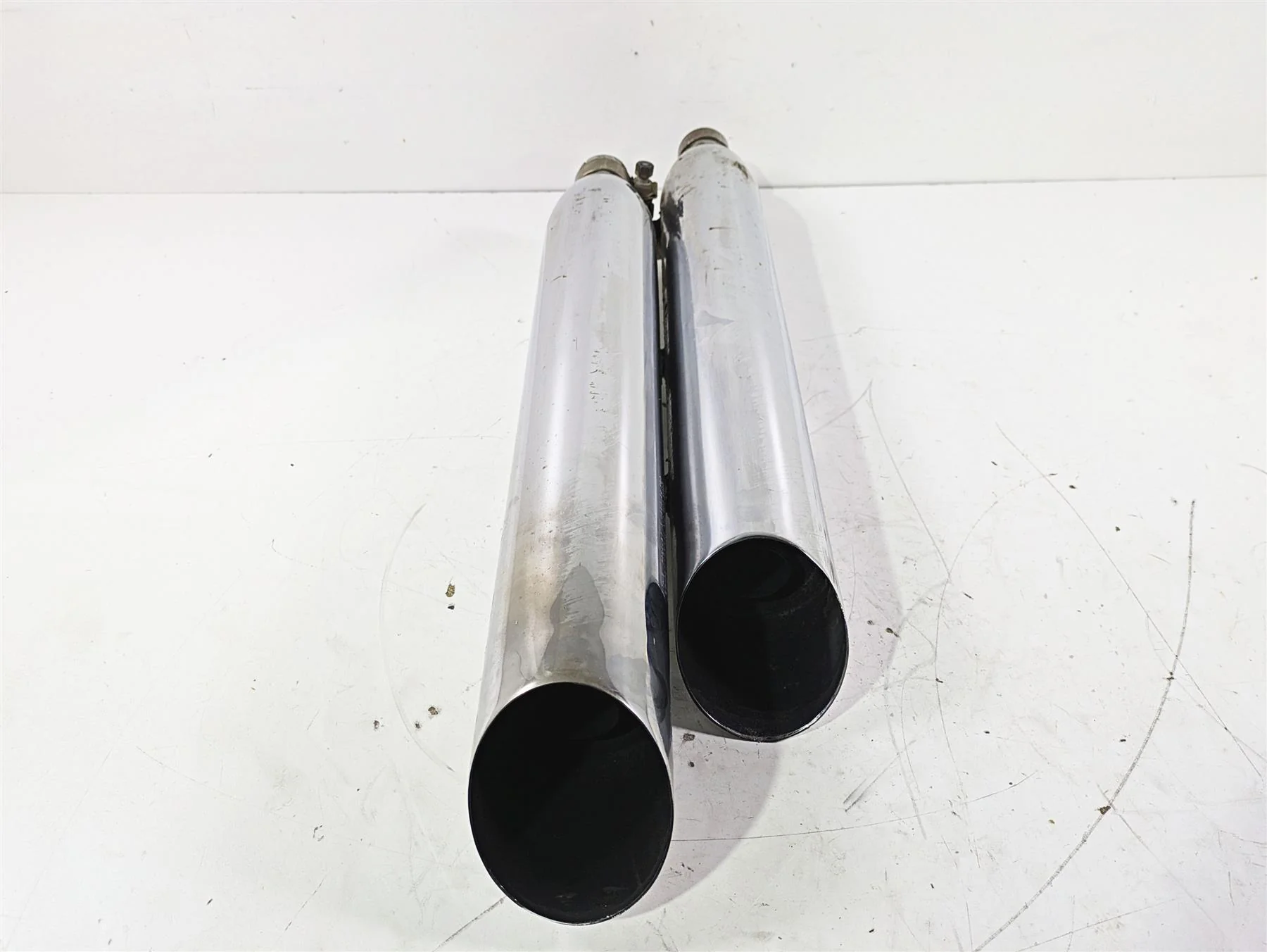 2004 Victory Kingpin Exhaust Muffler Silencer Slash Cut Set - Image 4