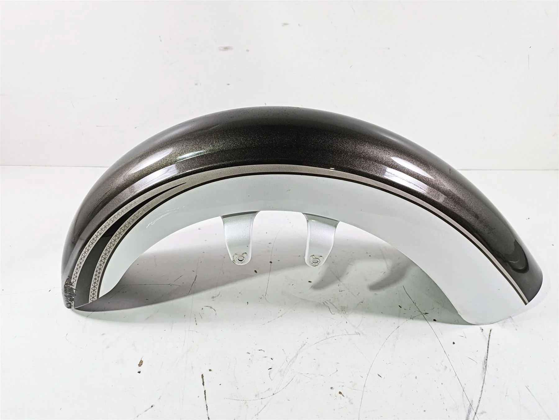 2004 Victory Kingpin Front Fender Bronze Mist Pearl White 1014212 - Image 2