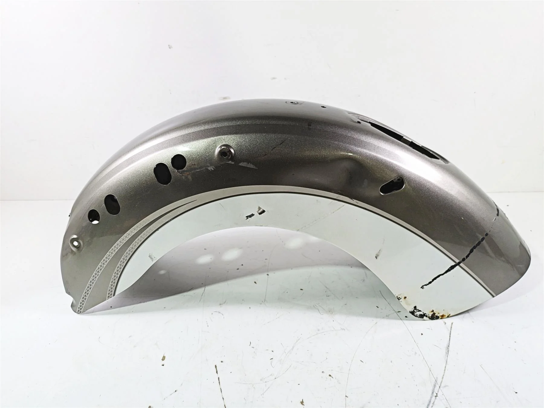 2004 Victory Kingpin Rear Fender Bronze Mist Pearl White - Dent 1014214 - Image 3