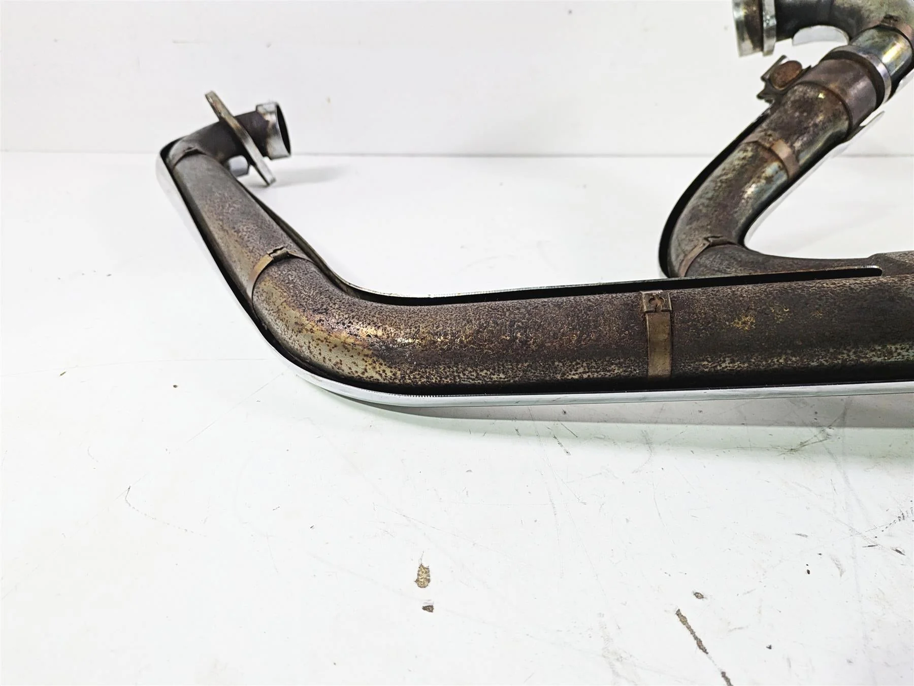 2004 Victory Kingpin Stock Exhaust System Header Manifold Set 1261089 1261323 - Image 10
