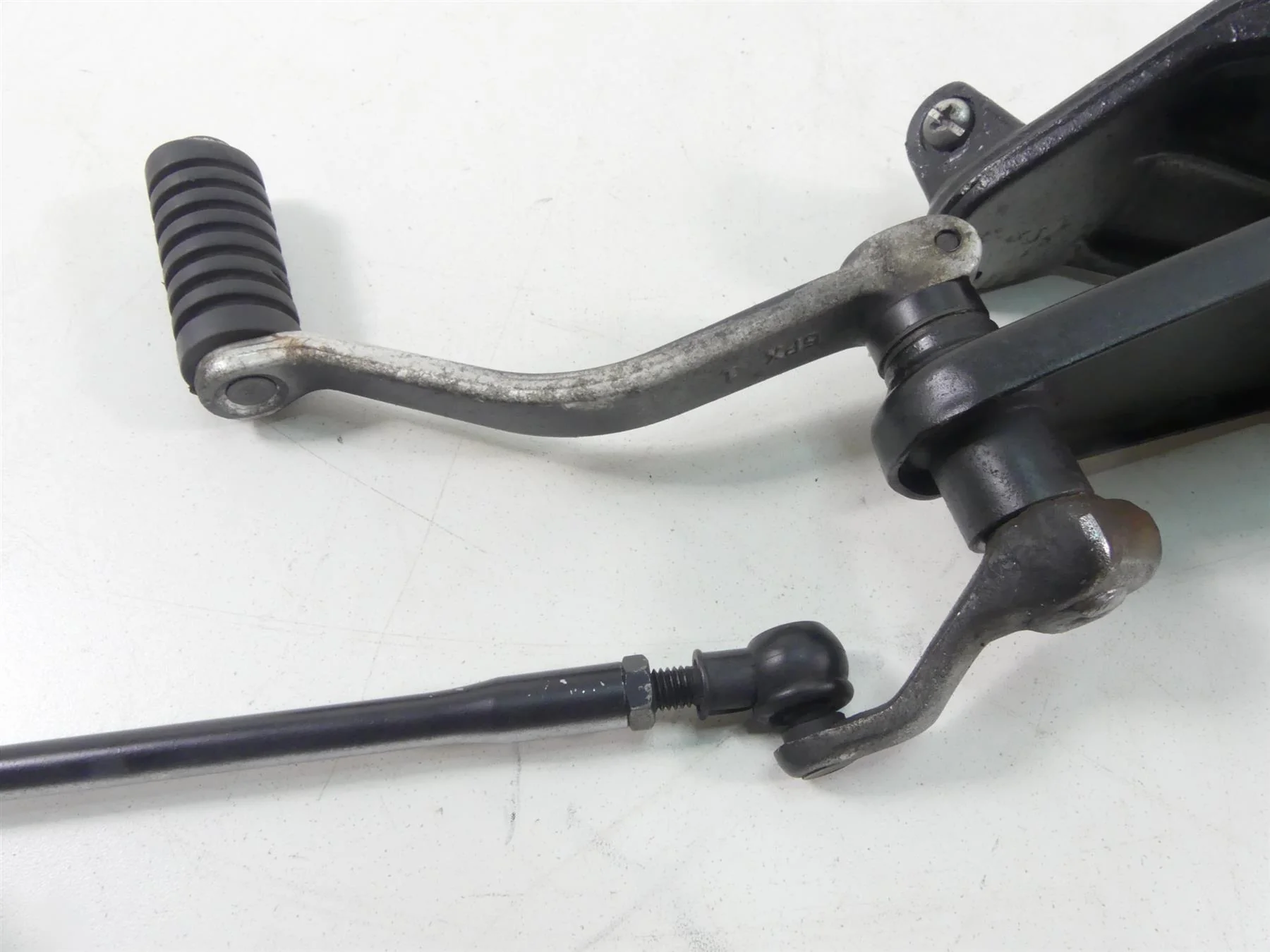 2004 Yamaha XV1700 Road Star Warrior Left Footpeg Mount & Shifter 5PX-18110-20 - Image 6