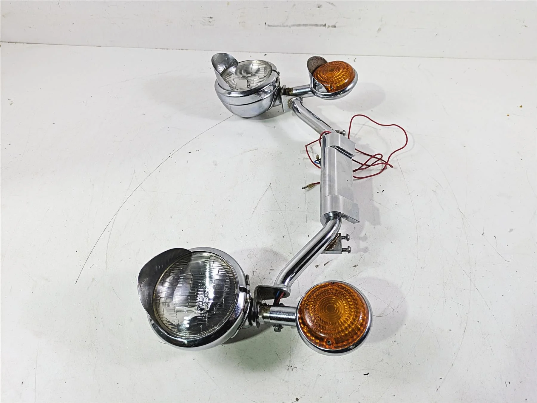 2004 Yamaha XVZ1300 Royal Star Front Blinker Turn Signal Spot Light Set - Image 12