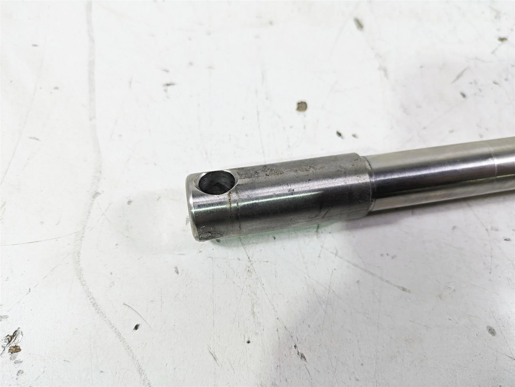 2005 Harley Softail FLSTFSE CVO Fat Boy Front Axle Wheel Spindle 3/4" 41584-86A - Image 5