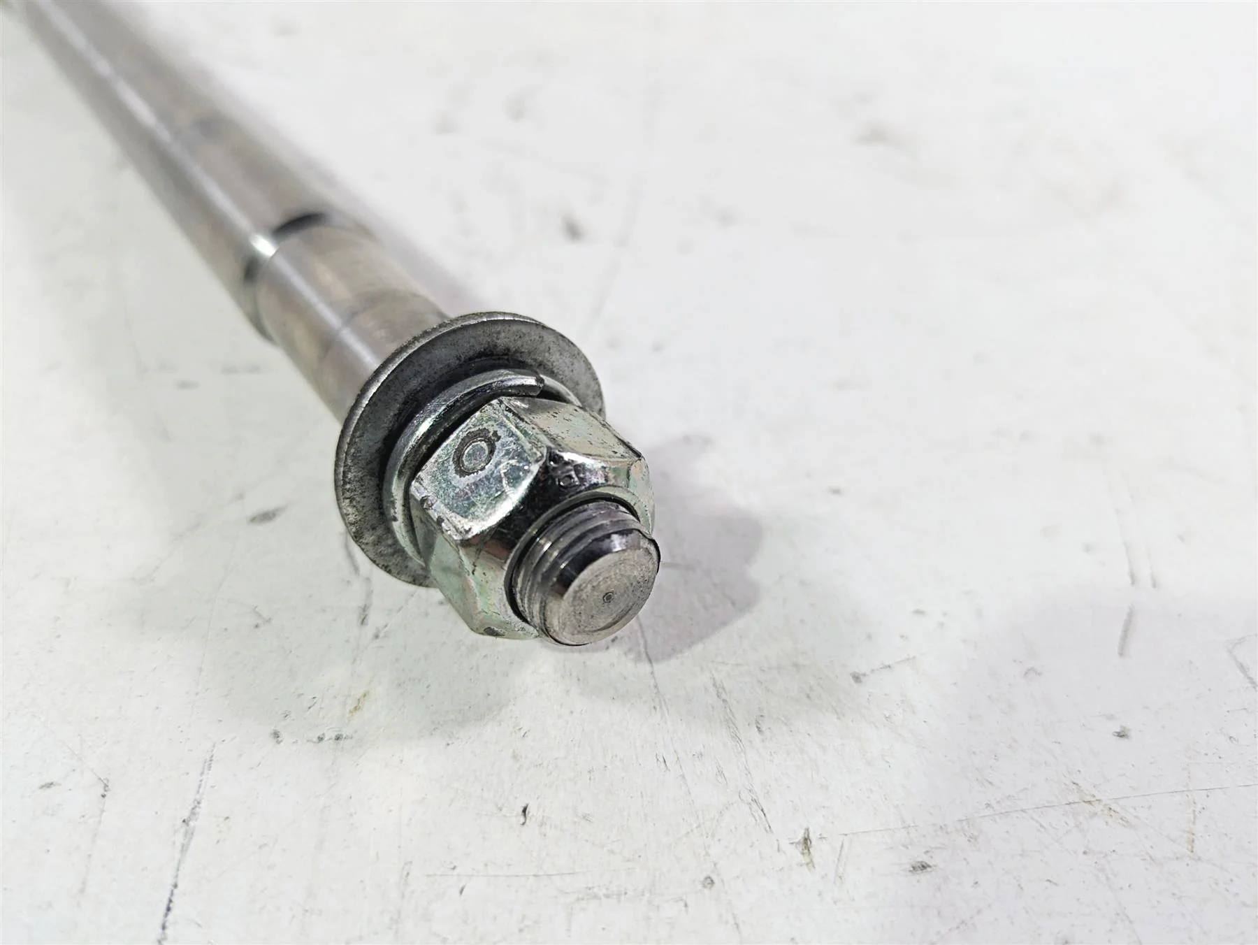 2005 Harley Softail FLSTFSE CVO Fat Boy Front Axle Wheel Spindle 3/4" 41584-86A - Image 7