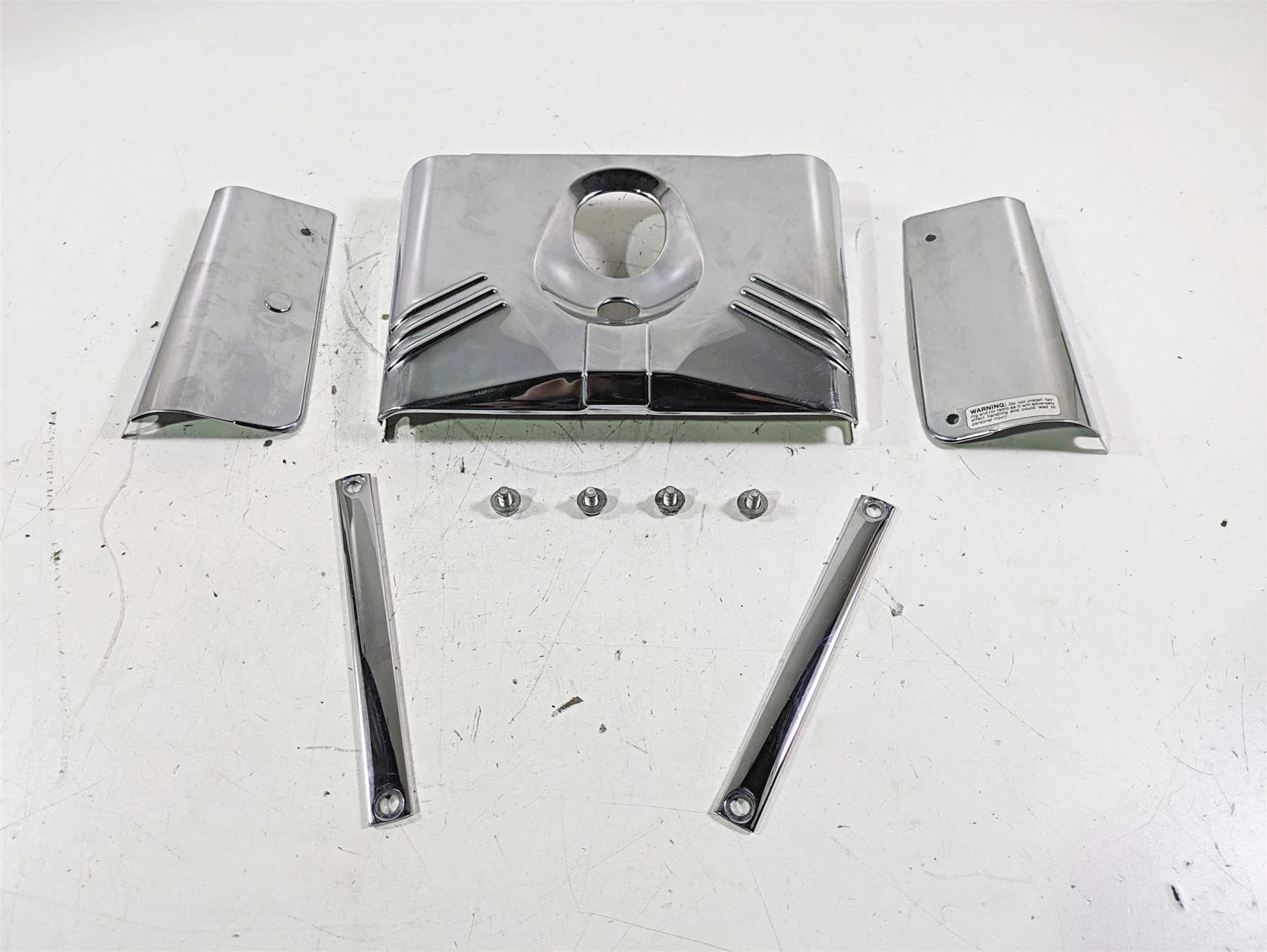 2005 Harley Softail FLSTFSE CVO Fat Boy Headlight Cover Set 67889-91A 67891-99