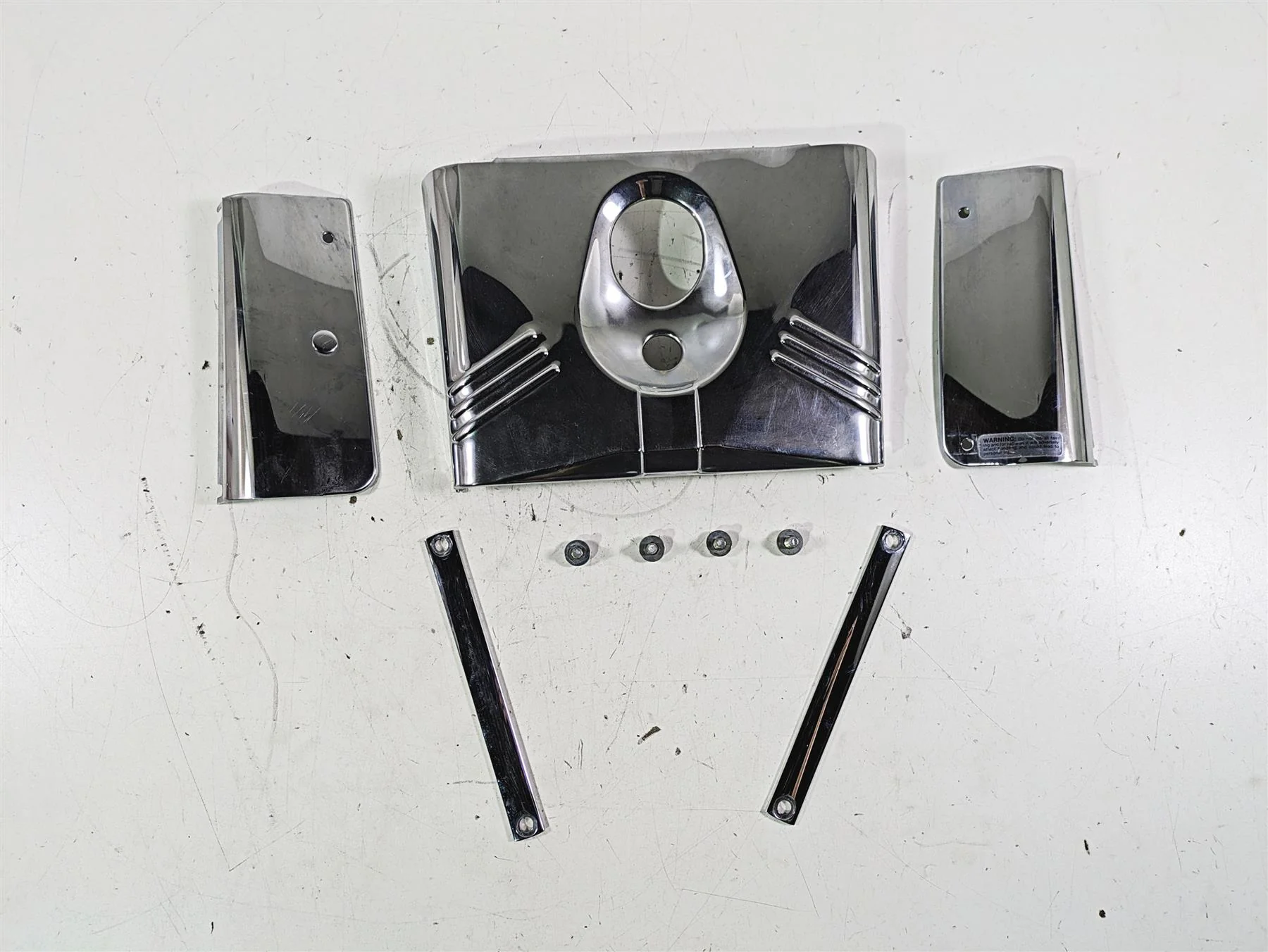 2005 Harley Softail FLSTFSE CVO Fat Boy Headlight Cover Set 67889-91A 67891-99 - Image 4