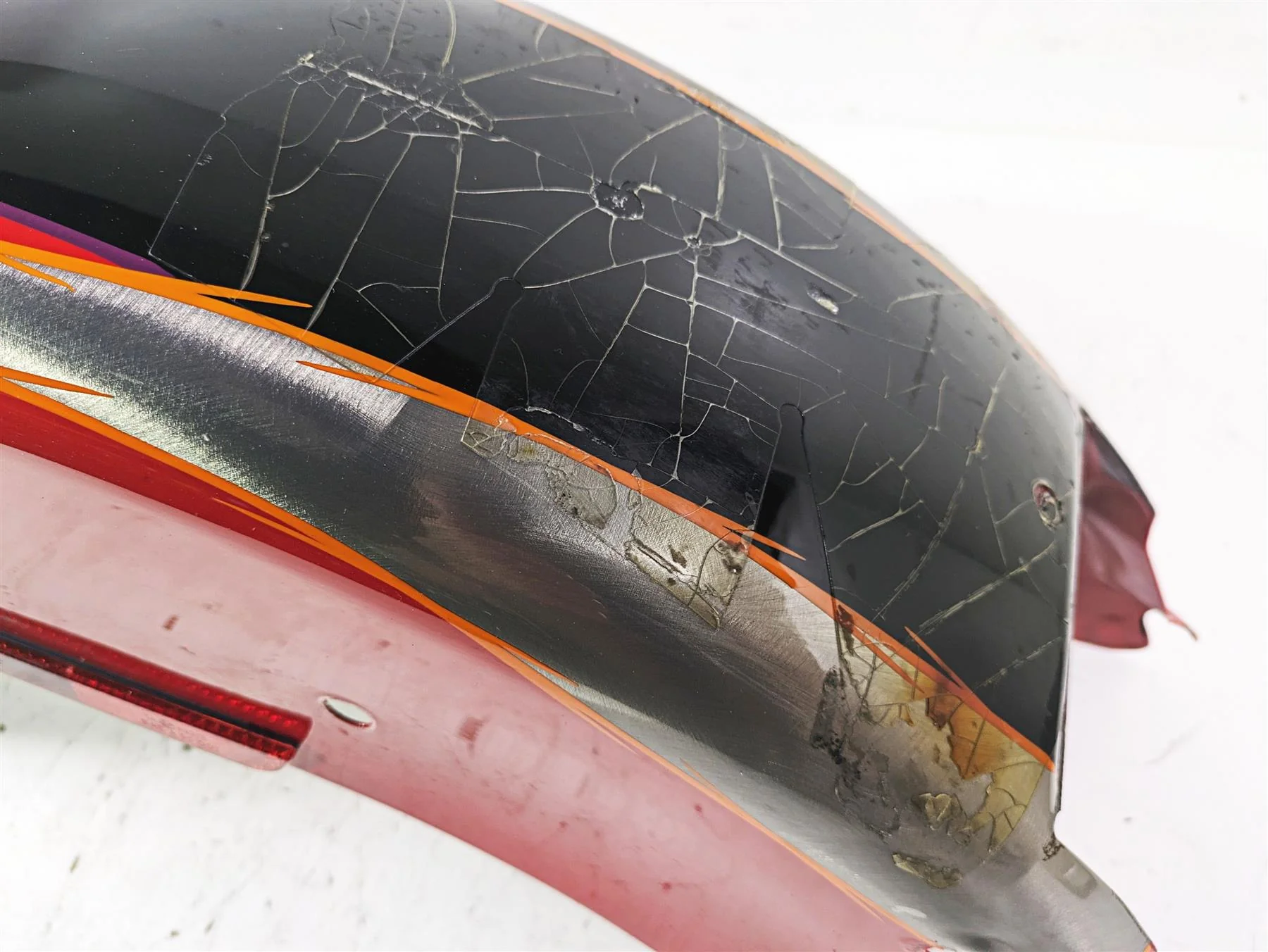 2005 Harley Softail FLSTFSE CVO Fat Boy Rear Fender Electric Cherry 59631-05 - Image 9