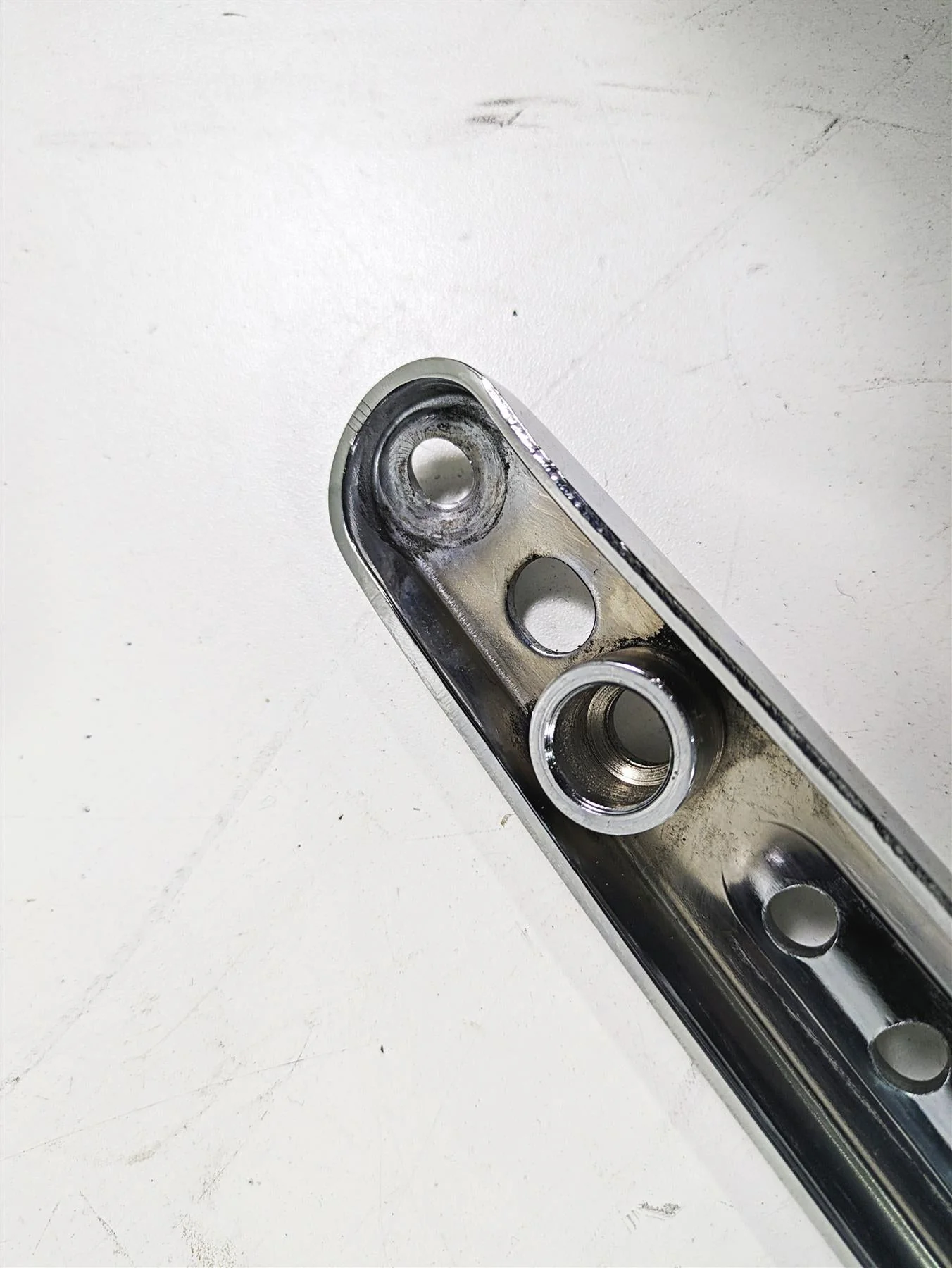 2005 Harley Softail FLSTFSE CVO Fat Boy Rear Right Chrome Brace Strut 60117-05 - Image 10