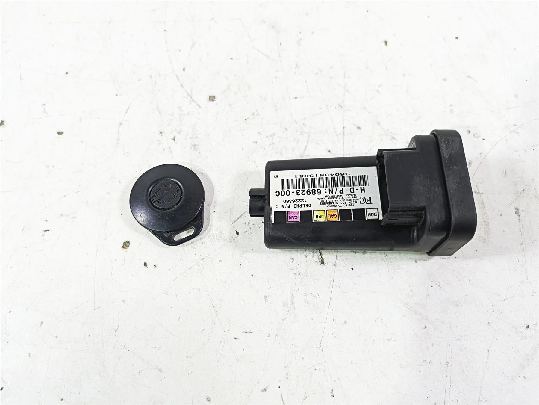 2005 Harley Softail FLSTFSE CVO Fat Boy Tssm Security Module & Fob Set 68923-00C - Image 3