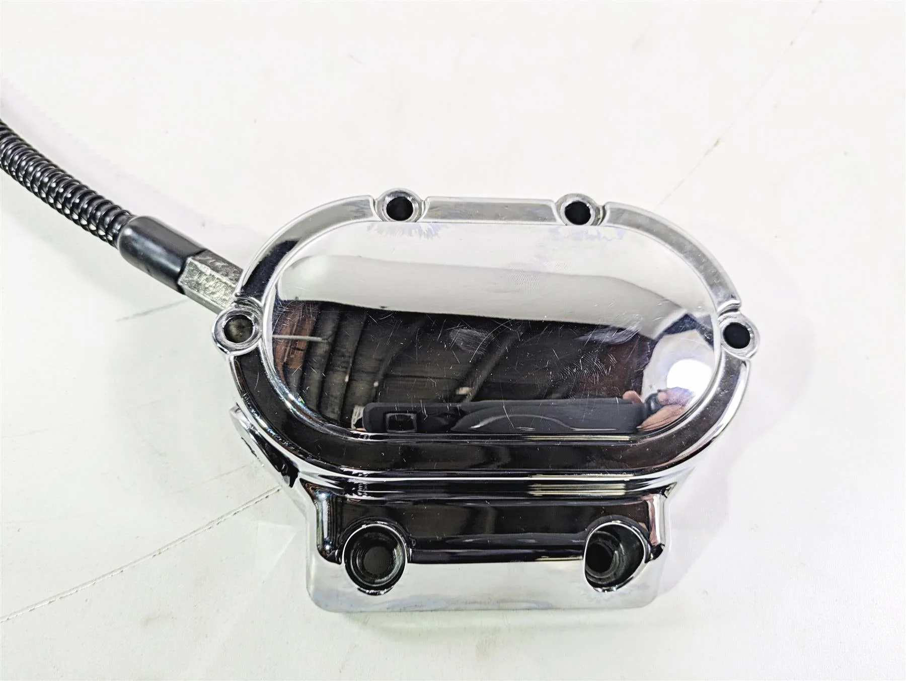 2005 Harley Touring FLHRI Road King Clutch Chrome Cover & Mechanism 37105-99 - Image 9