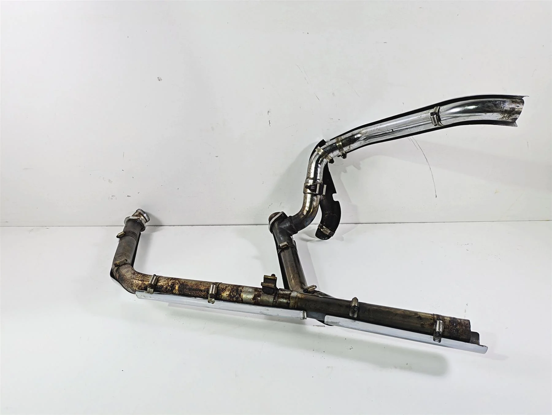2005 Harley Touring FLHRI Road King Exhaust Pipe Headers CRACK 65621-99 65626-98 - Image 7