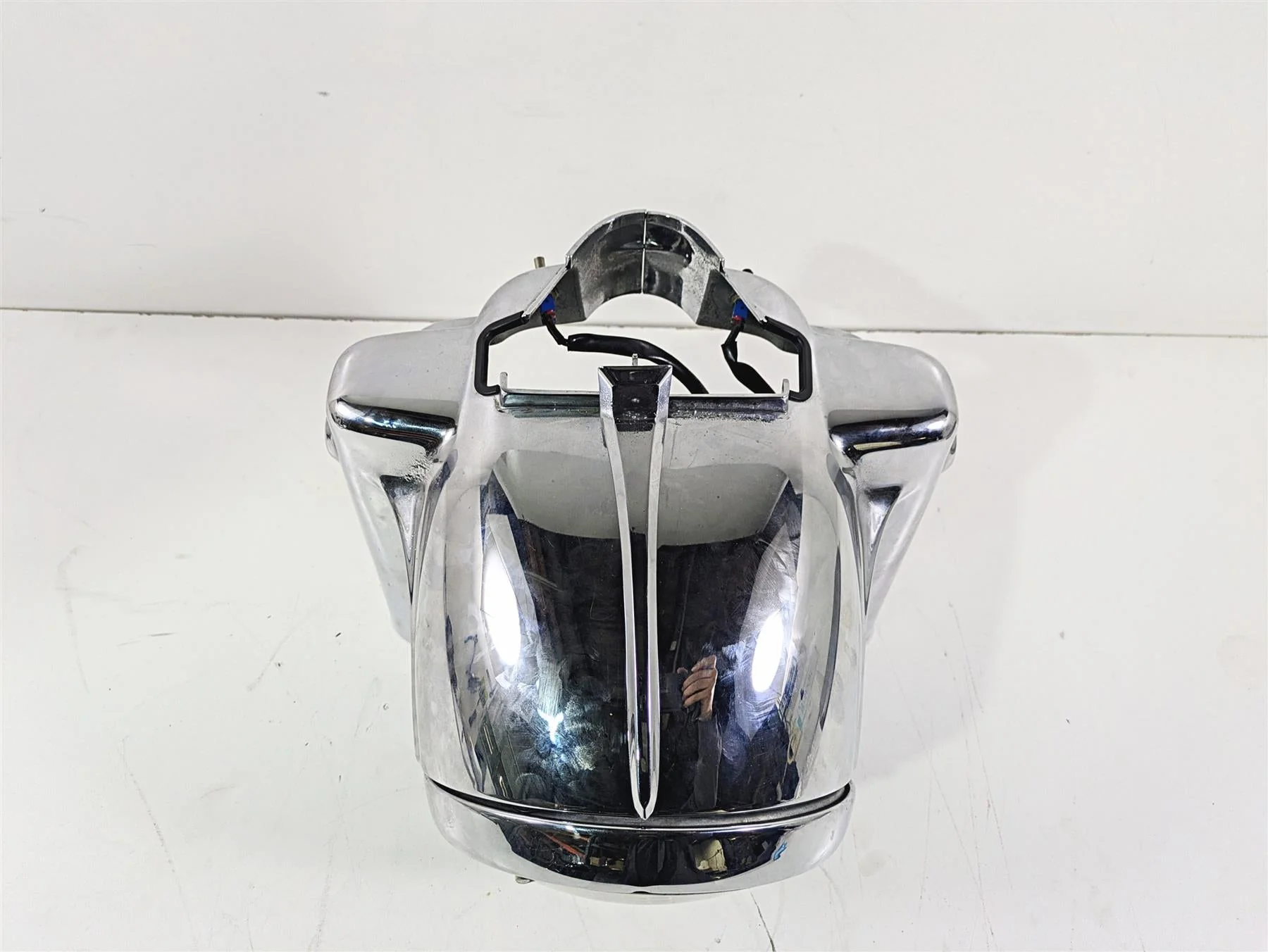 2005 Harley Touring FLHRI Road King Headlight Nacelle Lamp Covers 67674-03B - Image 3