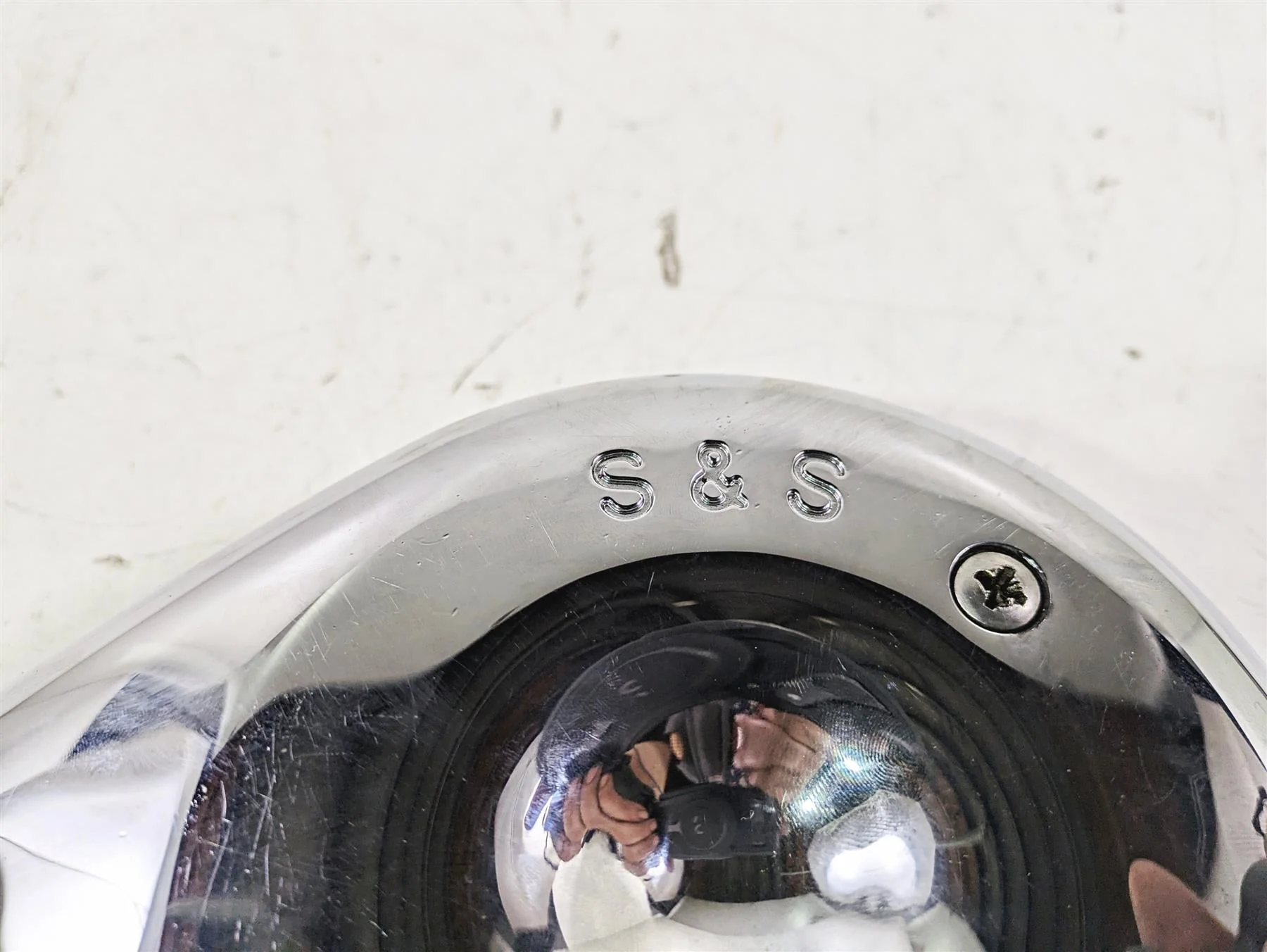 2005 Harley Touring FLHRI Road King S&S 378 Chrome Outer Air Box Cover 5128071 - Image 8