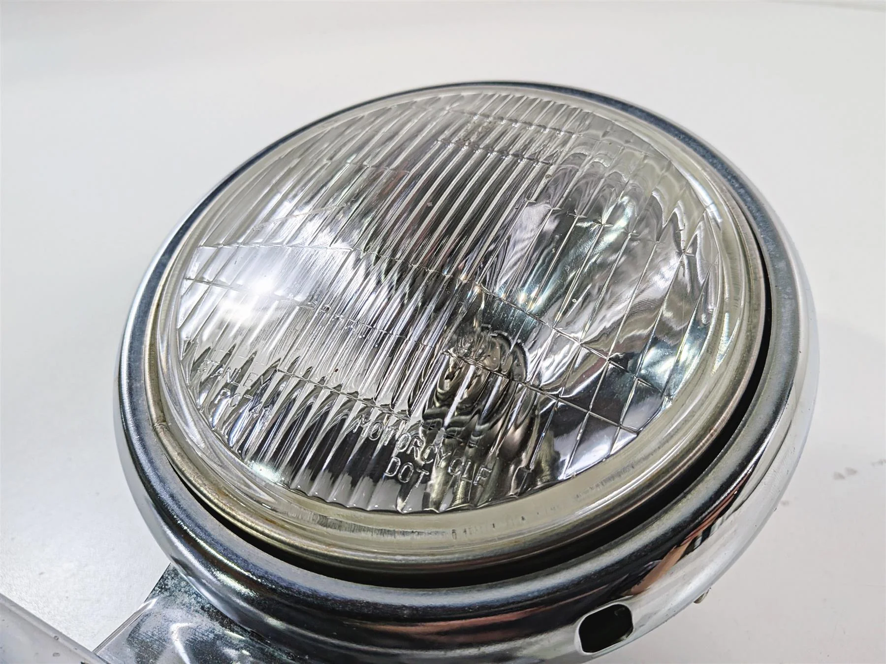 2005 Kawasaki EN500 Vulcan Chrome Head Light Lamp Headlight & Mount  23005-1149 - Image 8