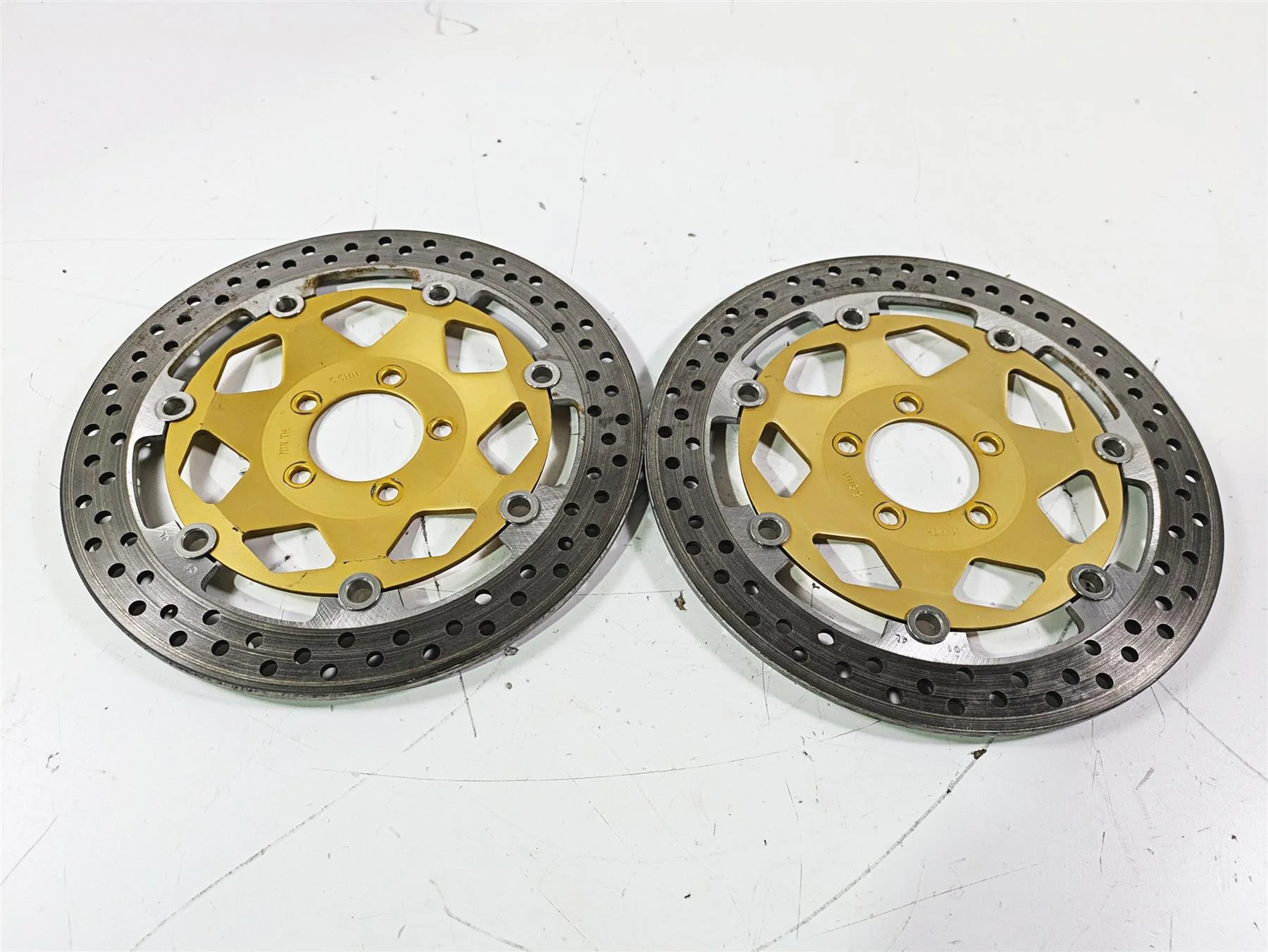 2005 Kawasaki ZX12R Ninja Front Brake Disc Rotor Set 41080-0001-488 - Image 2