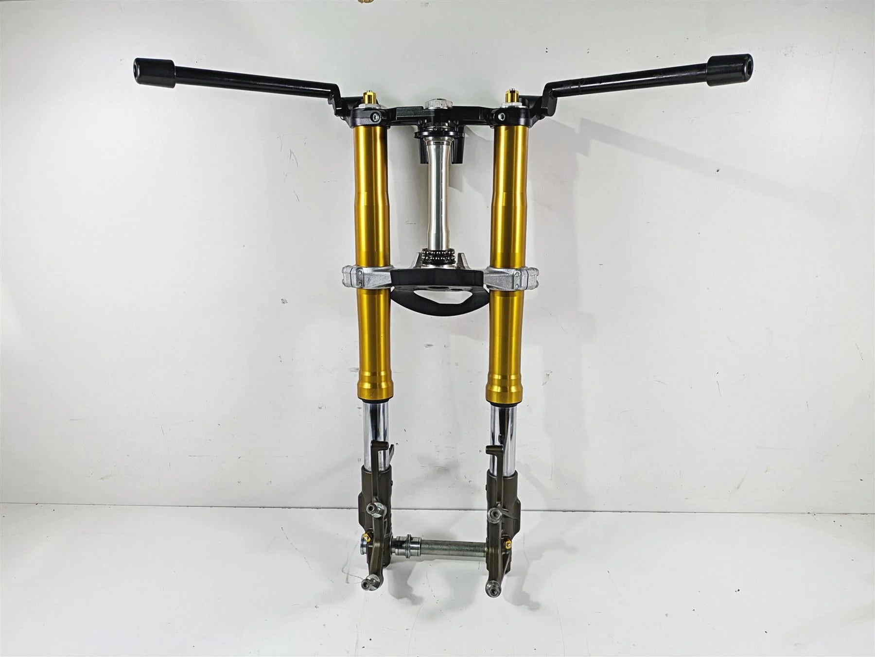 2005 Kawasaki ZX12R Ninja Full Front End Fork Leg Triple Tree Set 44075-0017