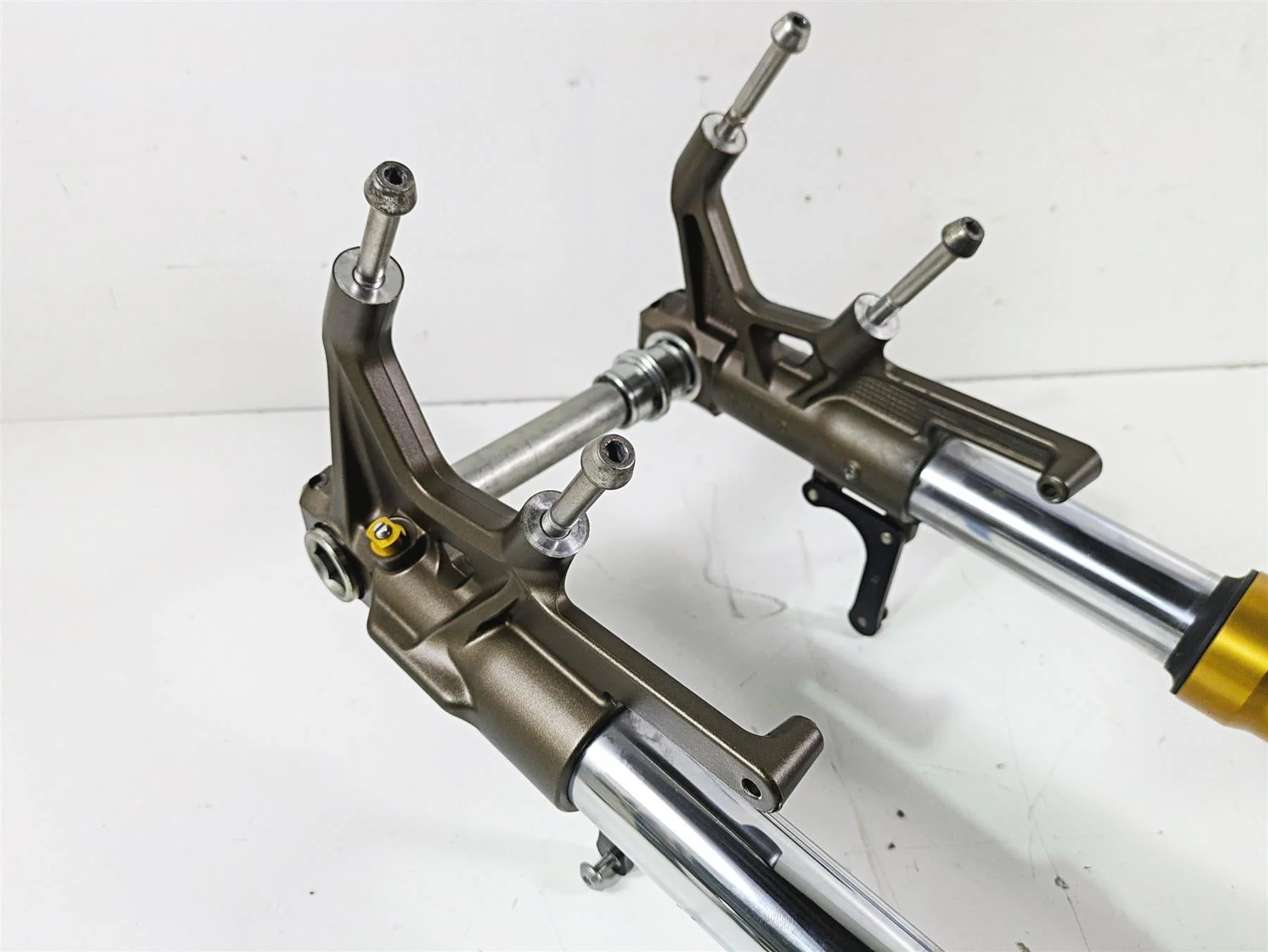 2005 Kawasaki ZX12R Ninja Full Front End Fork Leg Triple Tree Set 44075-0017 - Image 12