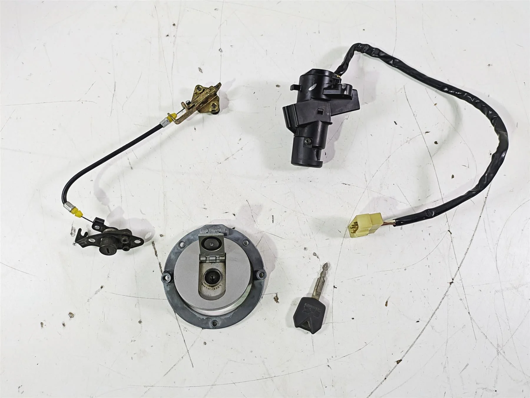 2005 Kawasaki ZX12R Ninja Ignition Switch Key Lock Tank Cap Set 27005-5130 - Image 3