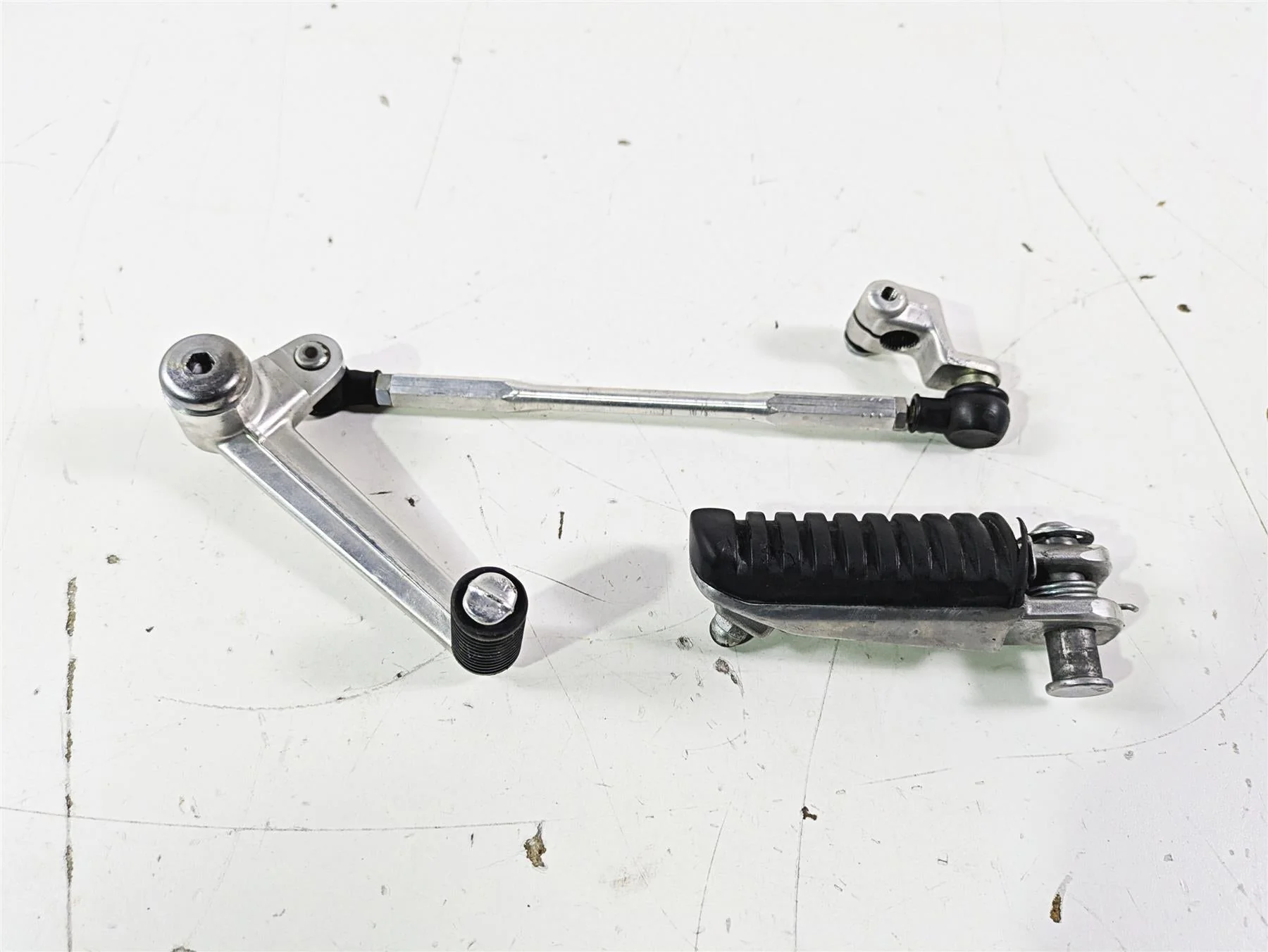 2005 Kawasaki ZX12R Ninja Left Front Footpeg & Shifter 34028-1428 13242-1363