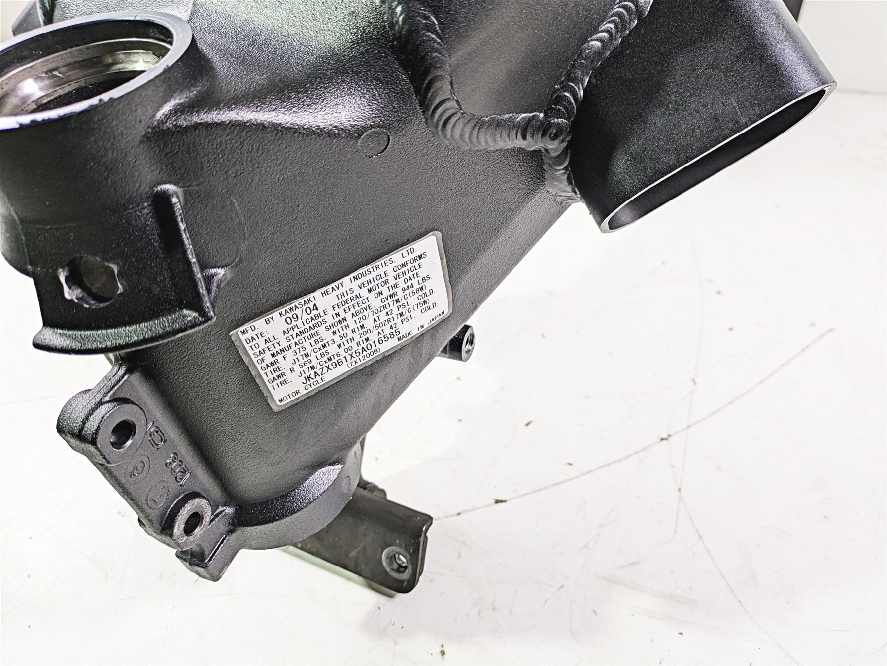 2005 Kawasaki ZX12R Ninja Straight Main Frame Chassis With Clear Texas Title 32160-1774-8F - Image 8