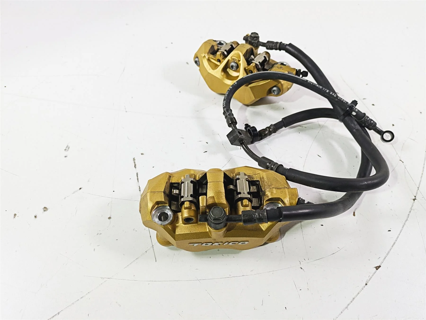 2005 Kawasaki ZX12R Ninja Tokico Front Brake Caliper Set 110mm 43080-0017-483