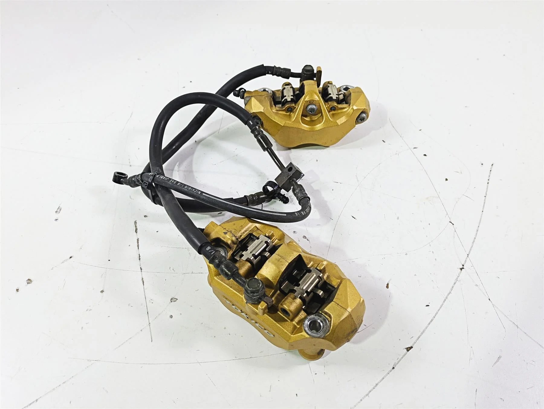 2005 Kawasaki ZX12R Ninja Tokico Front Brake Caliper Set 110mm 43080-0017-483 - Image 3