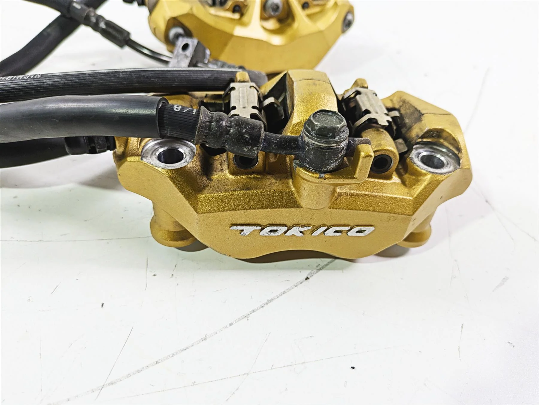 2005 Kawasaki ZX12R Ninja Tokico Front Brake Caliper Set 110mm 43080-0017-483 - Image 9