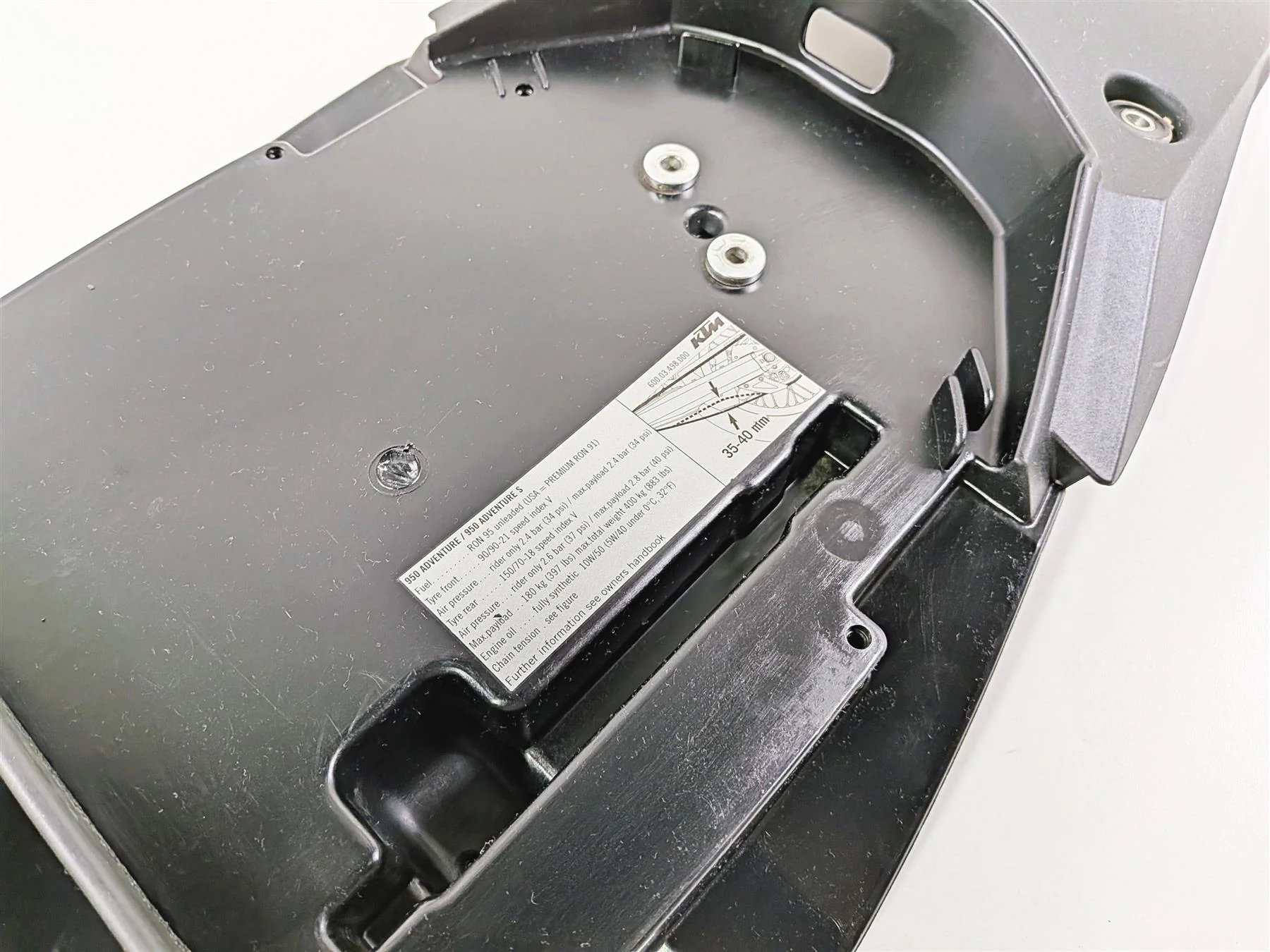 2005 KTM 950 LC8 Adventure Tail Fender Fairing Cover Storage Box 60008013000 - Image 8