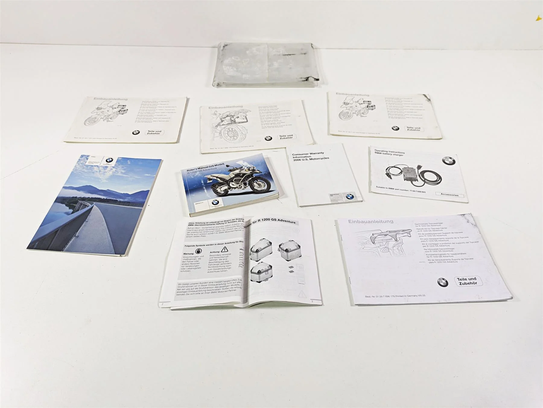 2006 BMW R1200GS K255 Adv Owners Manual & Documents Set 014776899307