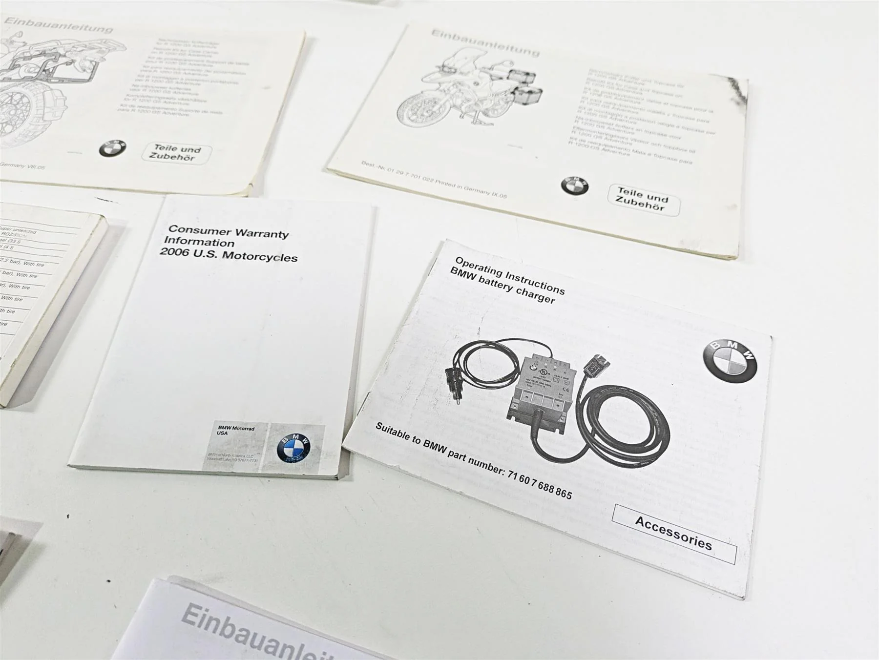 2006 BMW R1200GS K255 Adv Owners Manual & Documents Set 014776899307 - Image 12