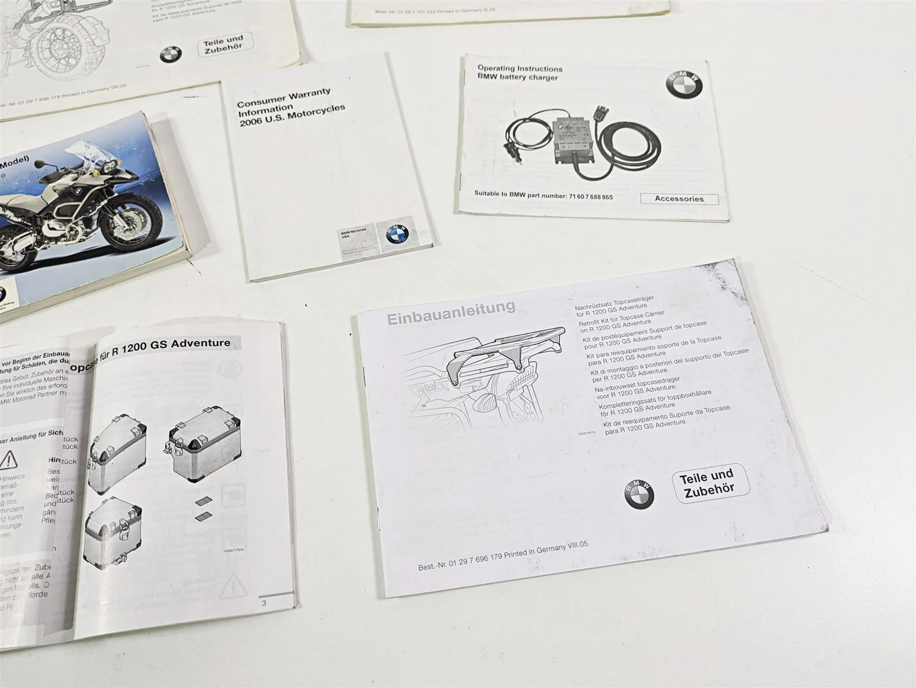 2006 BMW R1200GS K255 Adv Owners Manual & Documents Set 014776899307 - Image 2