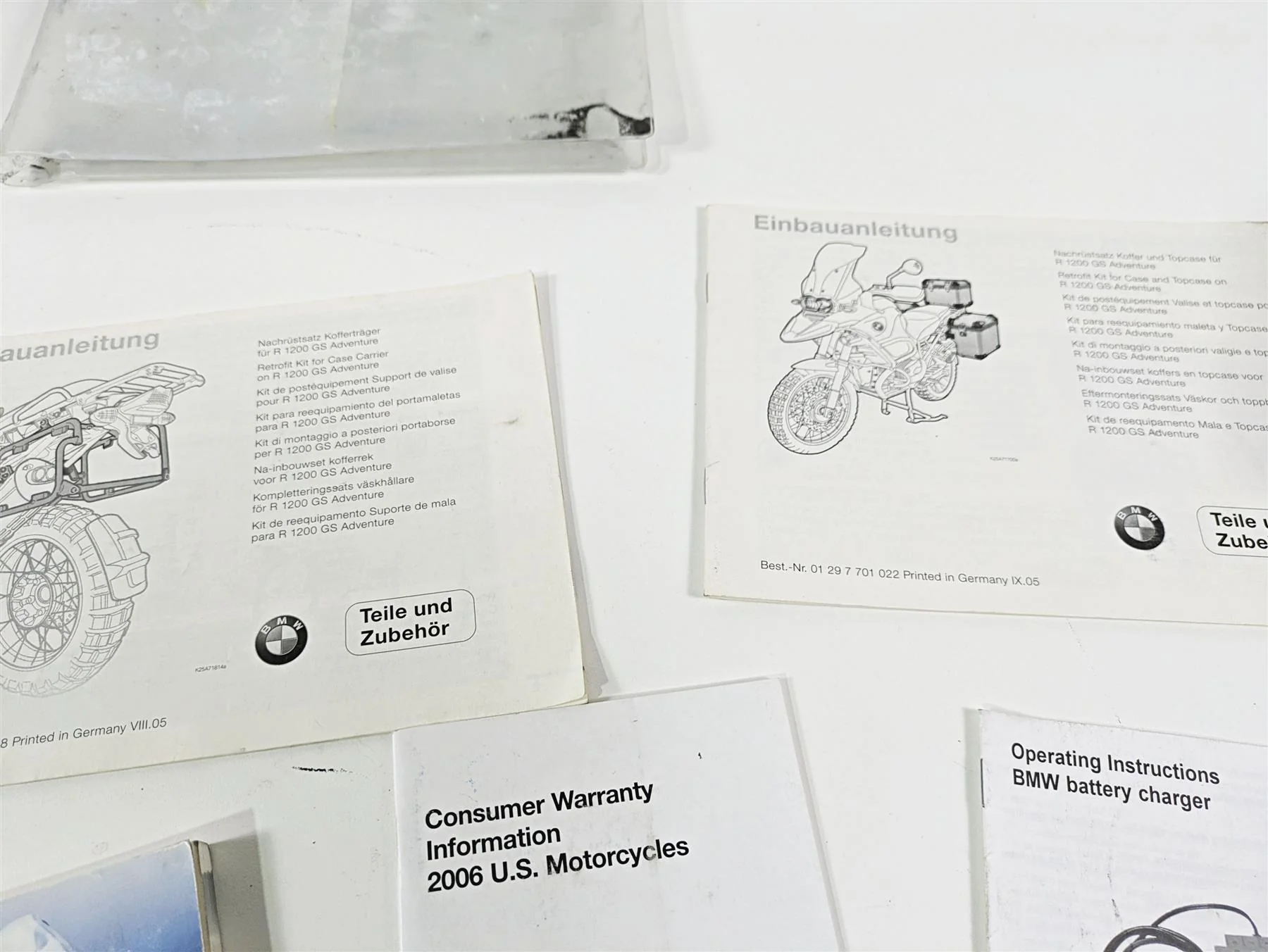 2006 BMW R1200GS K255 Adv Owners Manual & Documents Set 014776899307 - Image 3